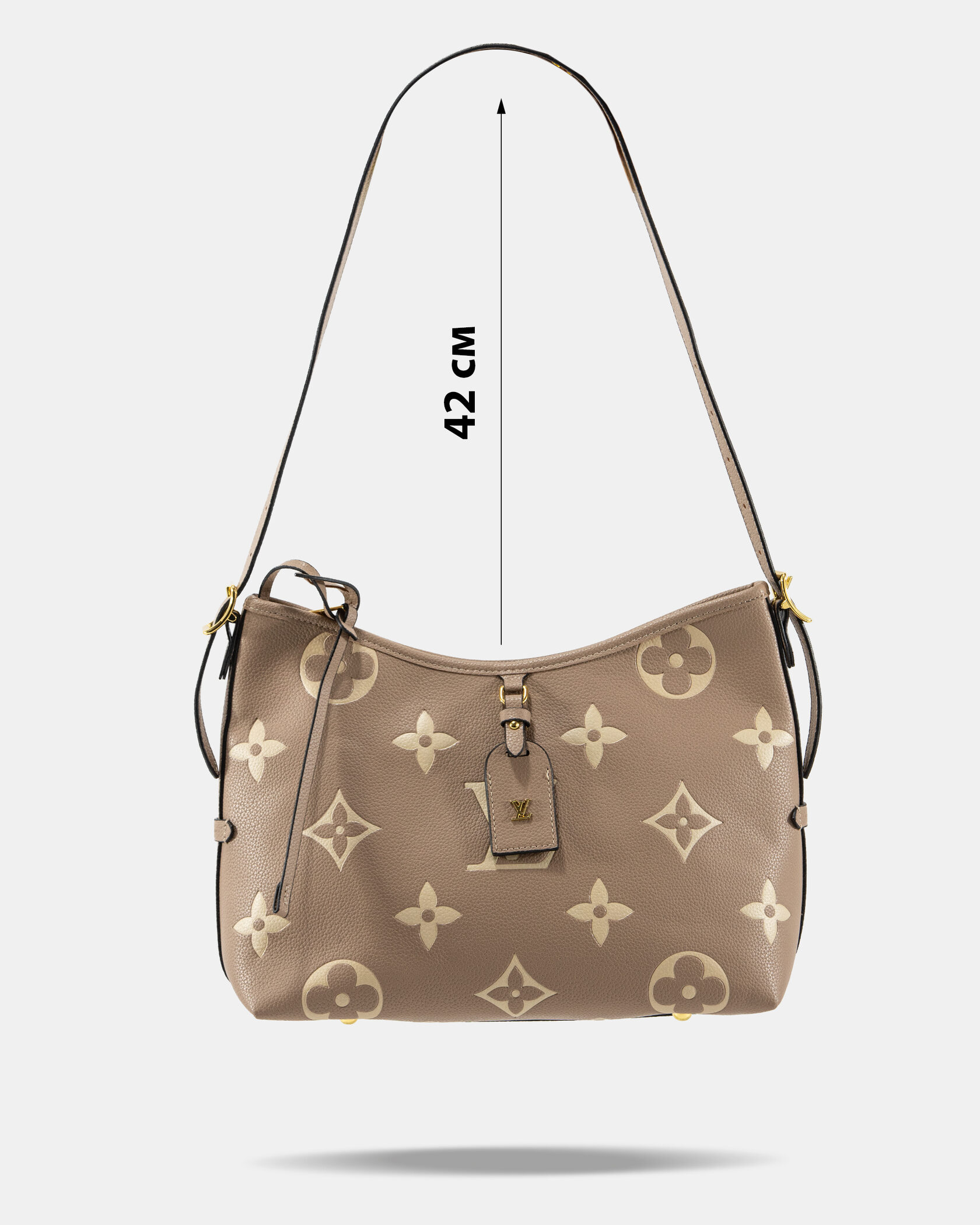 Louis Vuitton Bagatelle Medium Hobo Bag in Taupe Monogram Empreinte Leather - 4