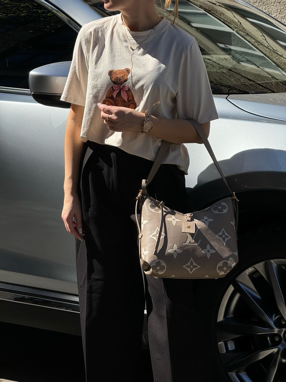 Louis Vuitton CarryAll PM Bicolor Monogram Empreinte Leather Beige - 12