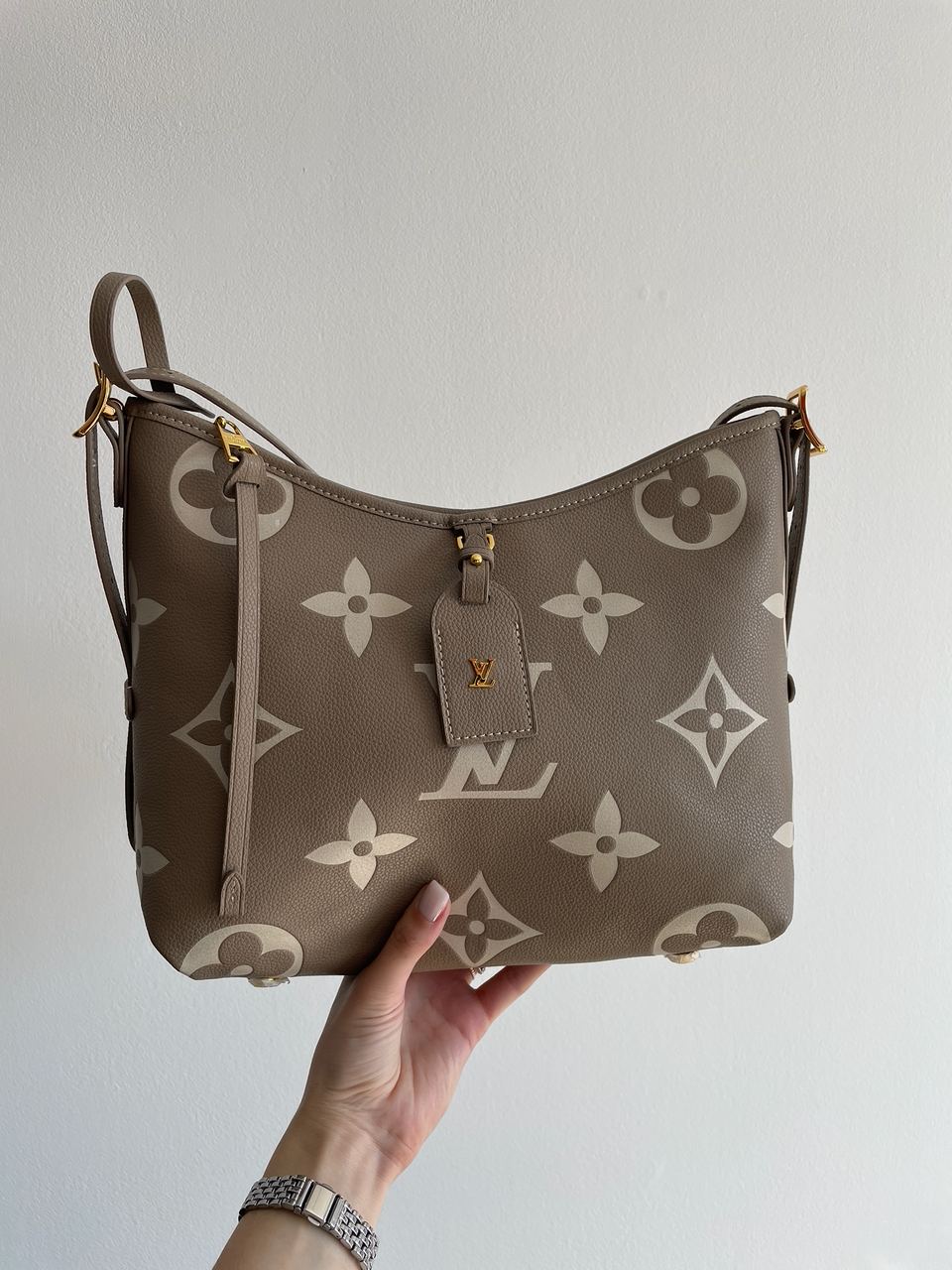 Louis Vuitton CarryAll PM Bicolor Monogram Empreinte Leather Beige - 14