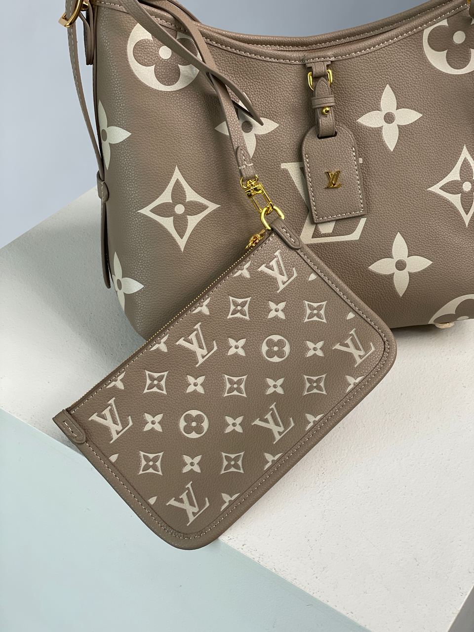 Louis Vuitton CarryAll PM Bicolor Monogram Empreinte Leather Beige - 16