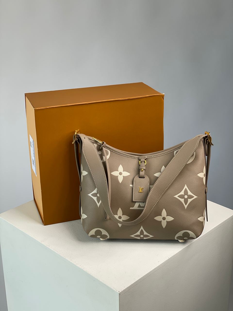 Louis Vuitton CarryAll PM Bicolor Monogram Empreinte Leather Beige - 5