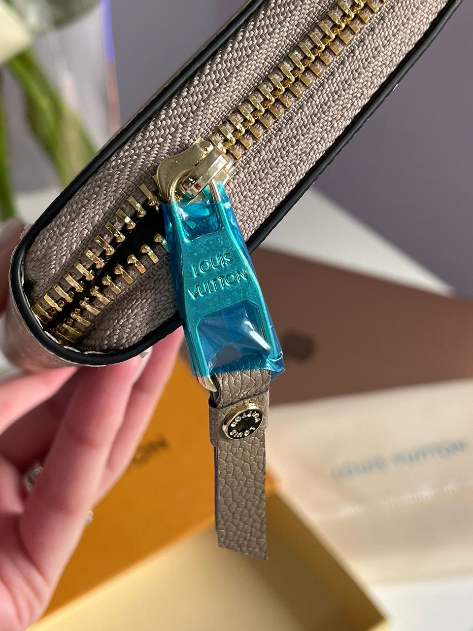 Louis Vuitton Clemence Wallet Bicolor Beige/Cream - 12