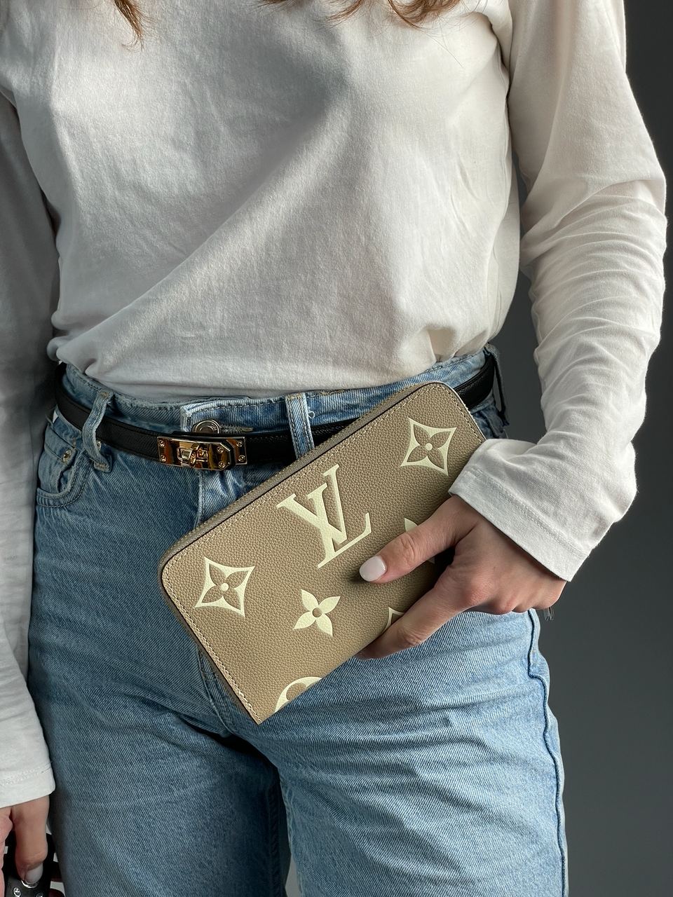 Louis Vuitton Clemence Wallet Bicolor Beige/Cream - 4