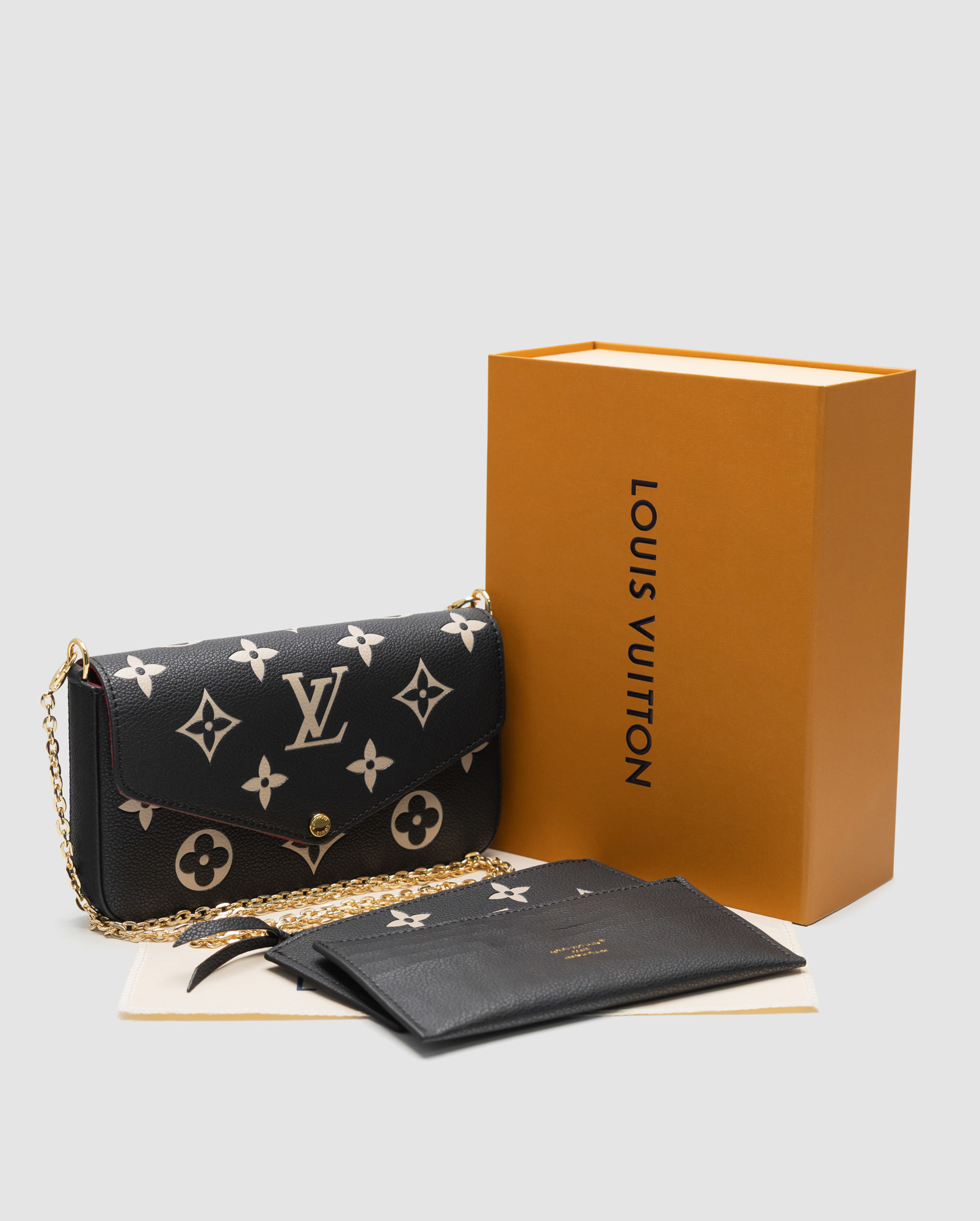 Louis Vuitton Félicie Pochette Bag Black/Beige - 8