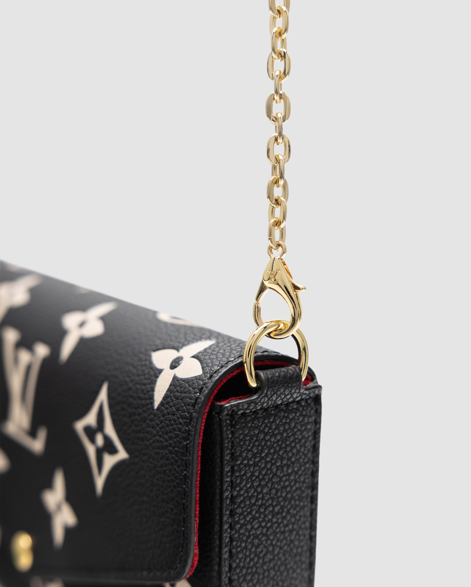 Louis Vuitton Félicie Pochette Bag Black/Beige - 5