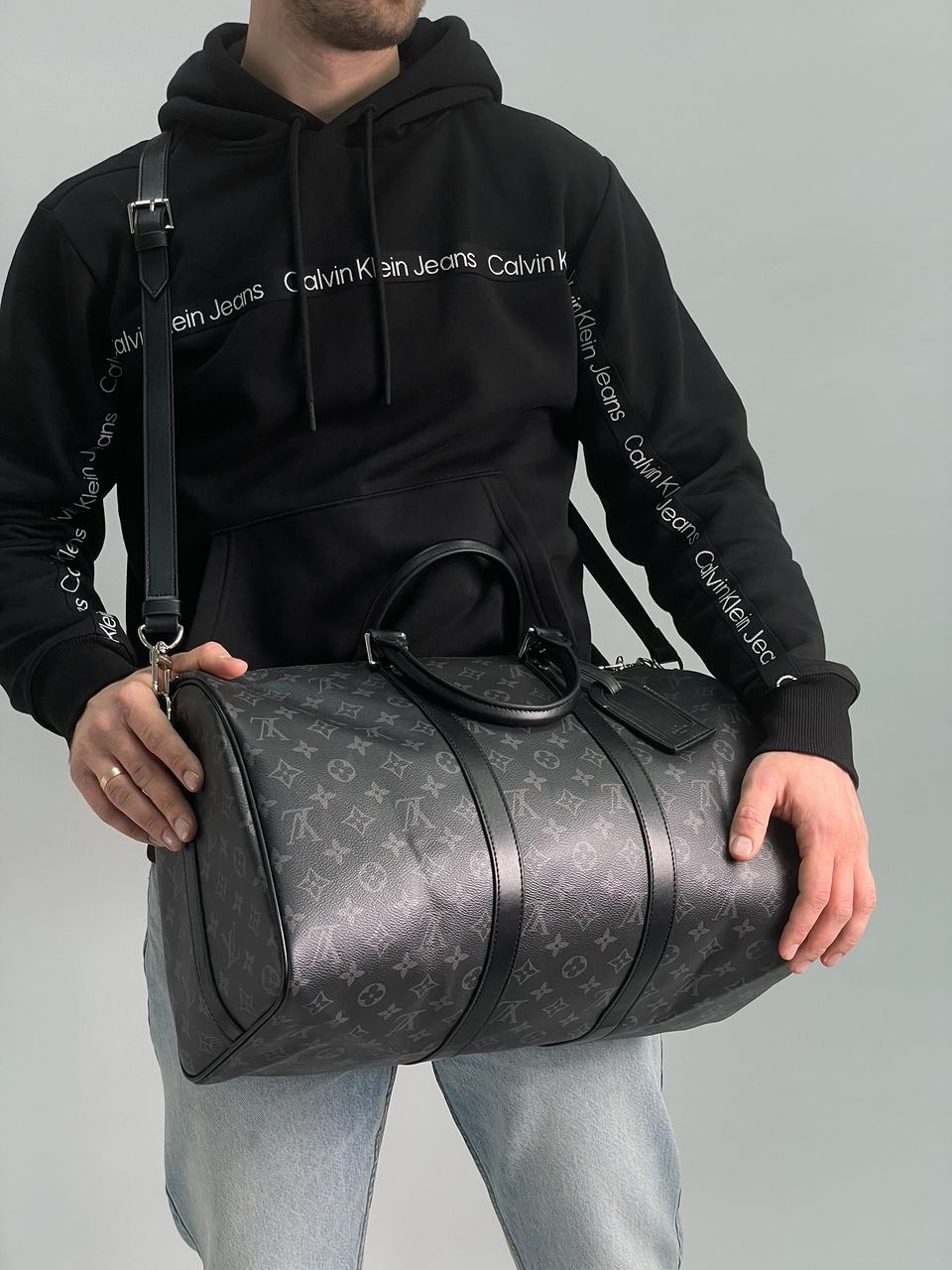 Louis Vuitton Keepall 45 Eclipse Grey - 6