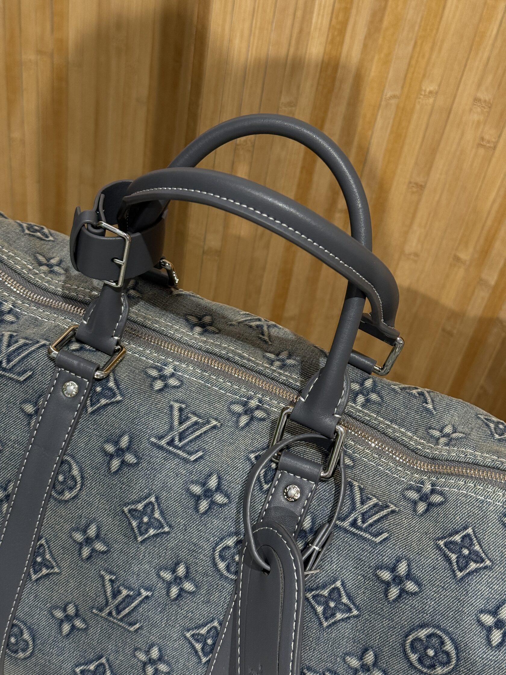 Louis Vuitton Keepall Bandouliere 45 Denim Monogram - 12