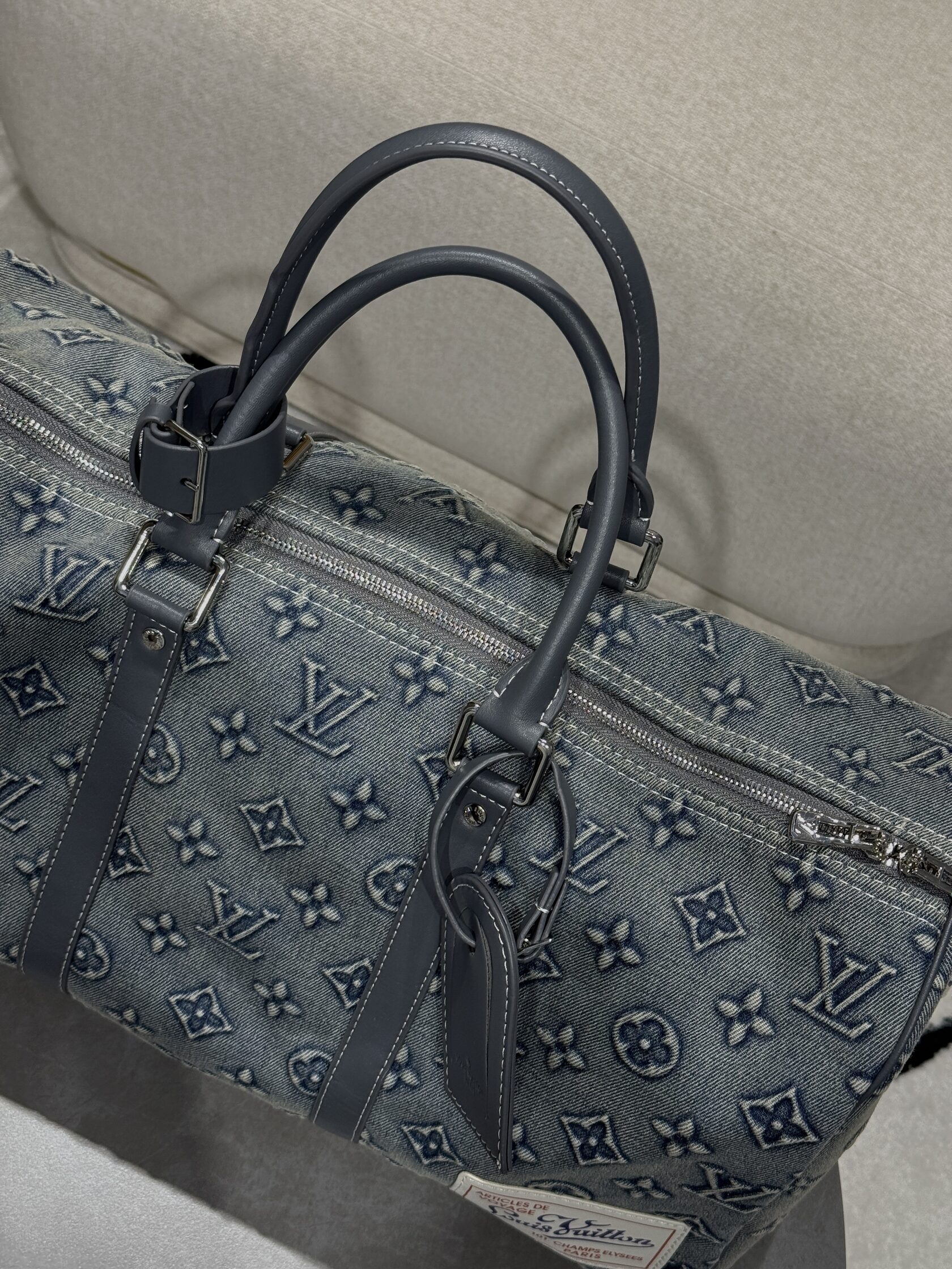 Louis Vuitton Keepall Bandouliere 45 Denim Monogram - 21