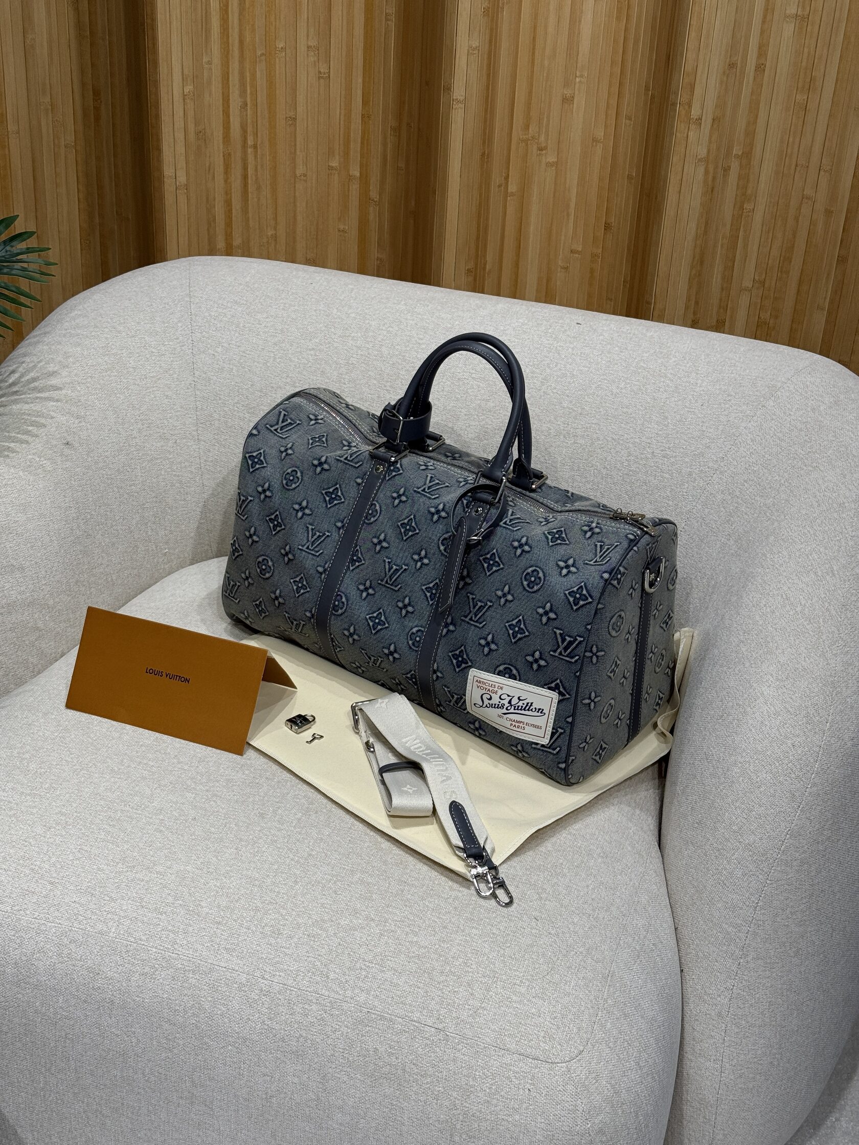 Louis Vuitton Keepall Bandouliere 45 Denim Monogram - 4