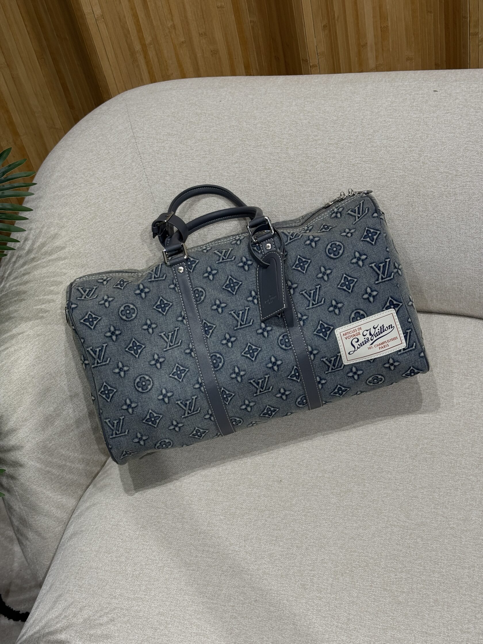 Louis Vuitton Keepall Bandouliere 45 Denim Monogram - 9