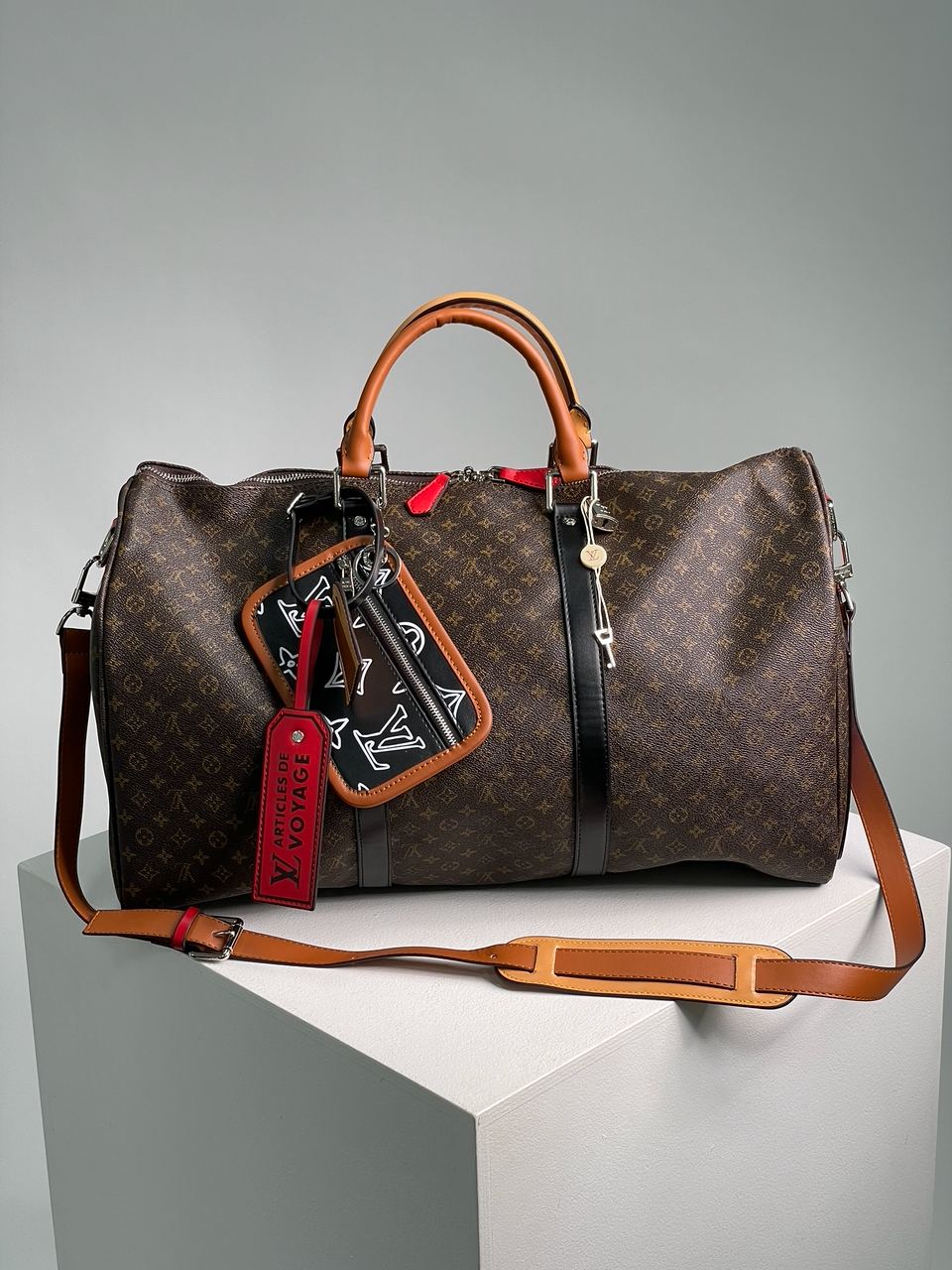 Louis Vuitton Keepall Bandouliere Bag Limited Edition Patchwork Monogram Canvas - 3