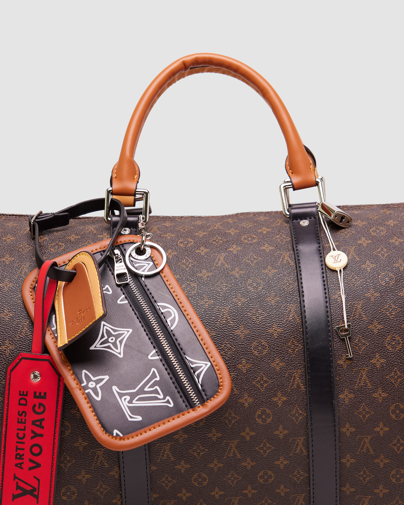 Louis Vuitton Keepall Bandouliere Bag Limited Edition Patchwork Monogram Canvas - 5
