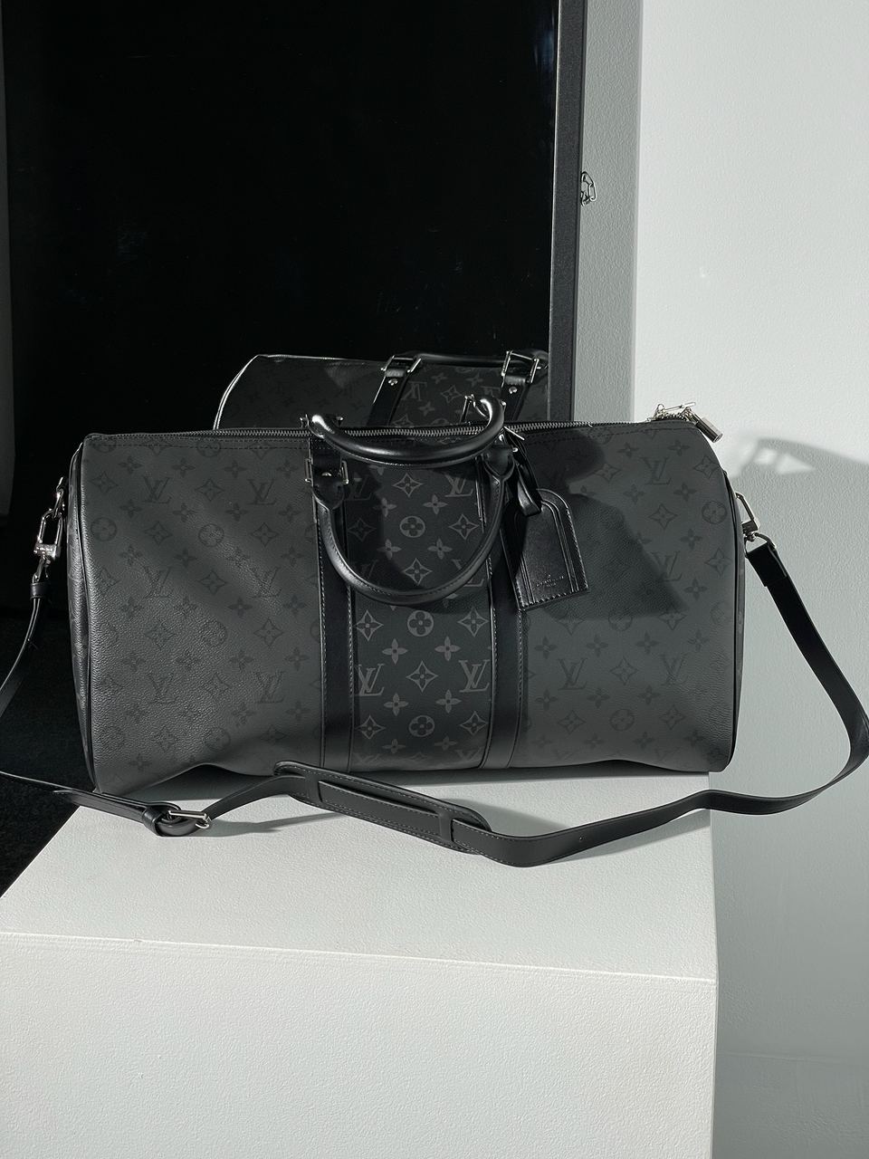 Louis Vuitton Keepall Bandouliere Reverse Monogram Eclipse Canvas 50 Black - 3