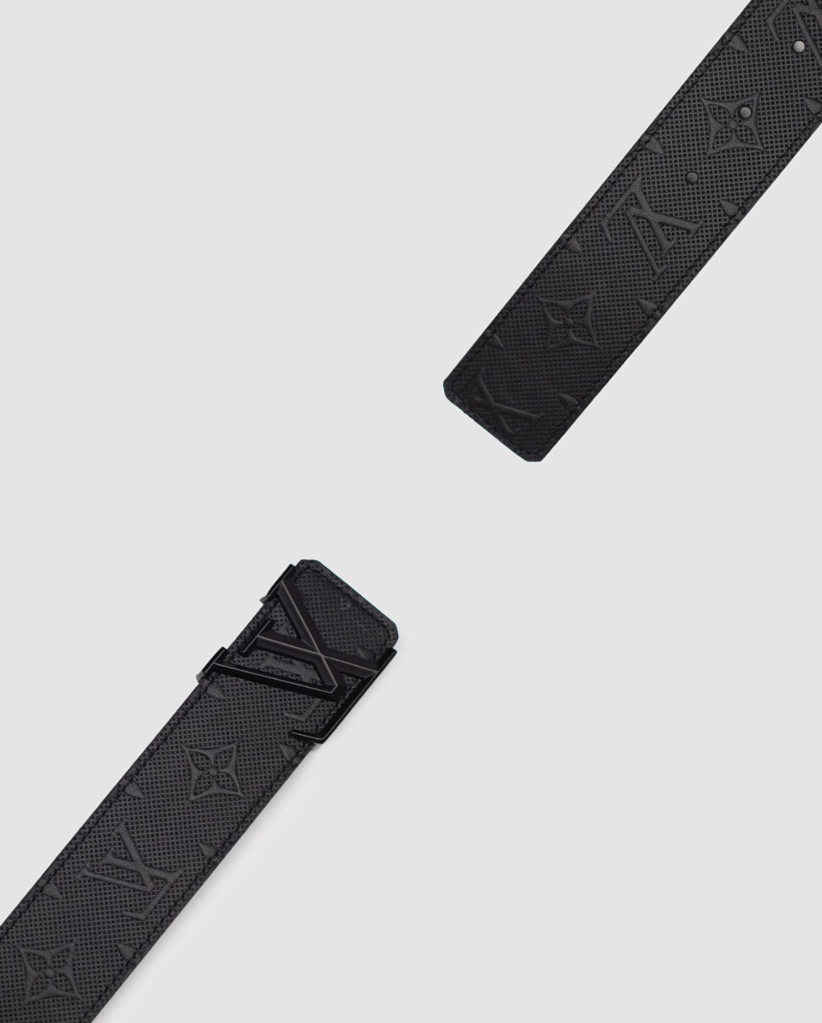 Louis Vuitton Leather Belt 40 mm Embossing Black/Black - 11