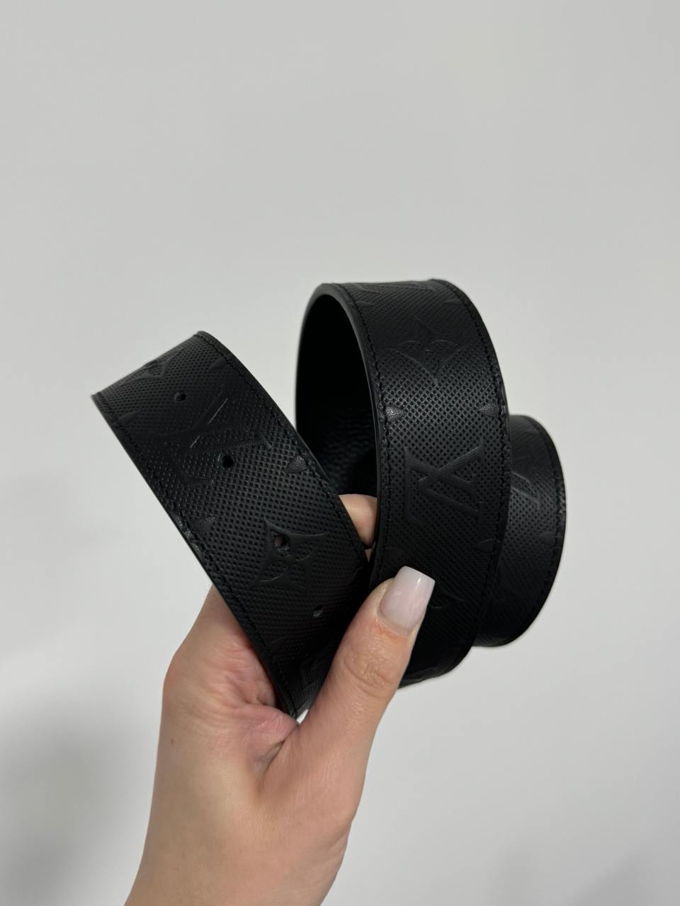 Louis Vuitton Leather Belt 40 mm Embossing Black/Black - 12