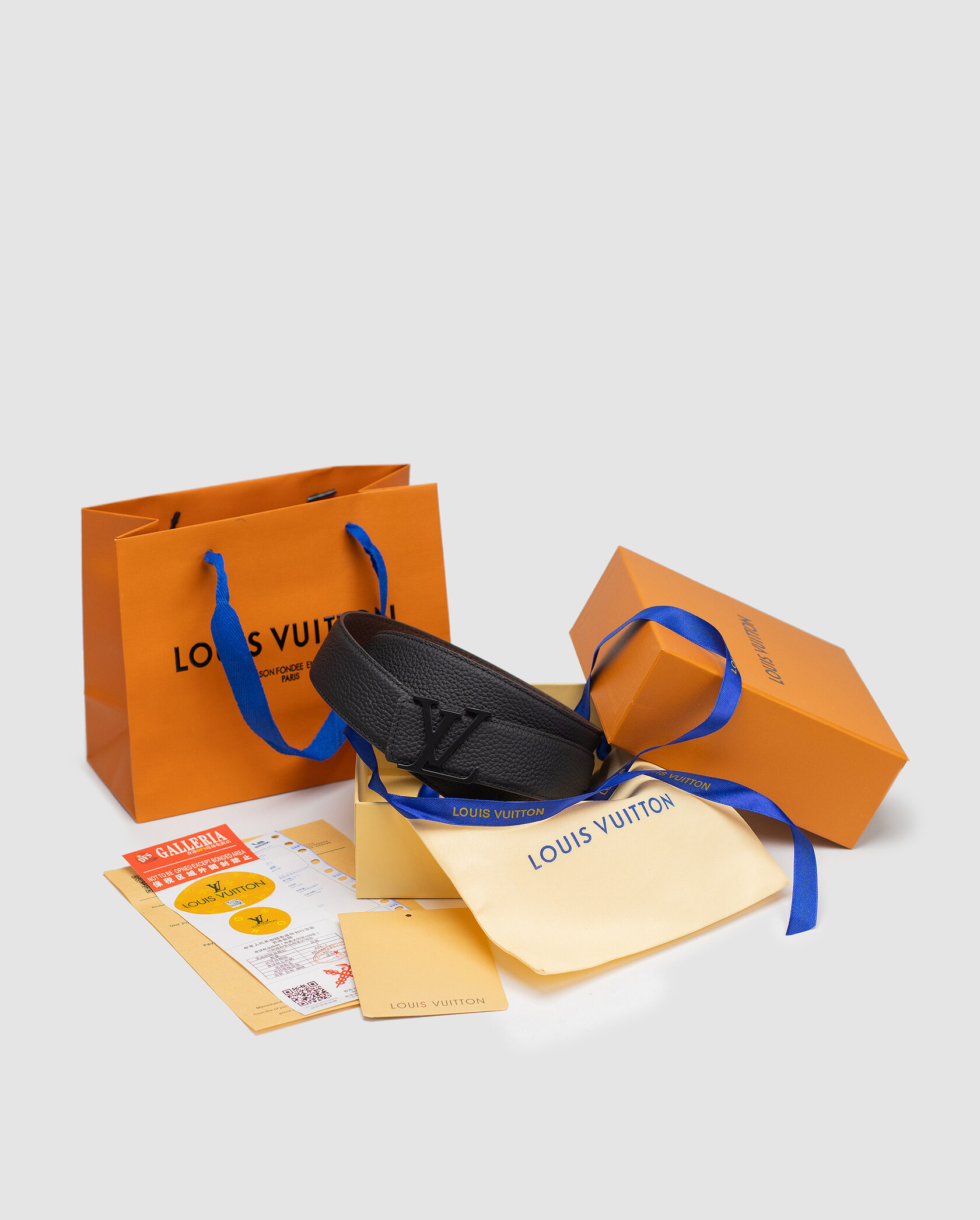 Louis Vuitton Leather Belt Black/Black - 2