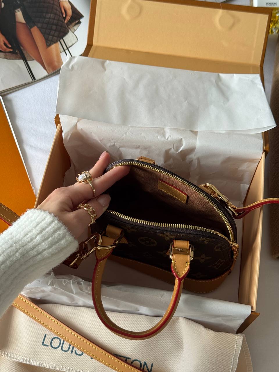 Louis Vuitton Nano Alma Bag Damier Ebene Canvas - 9