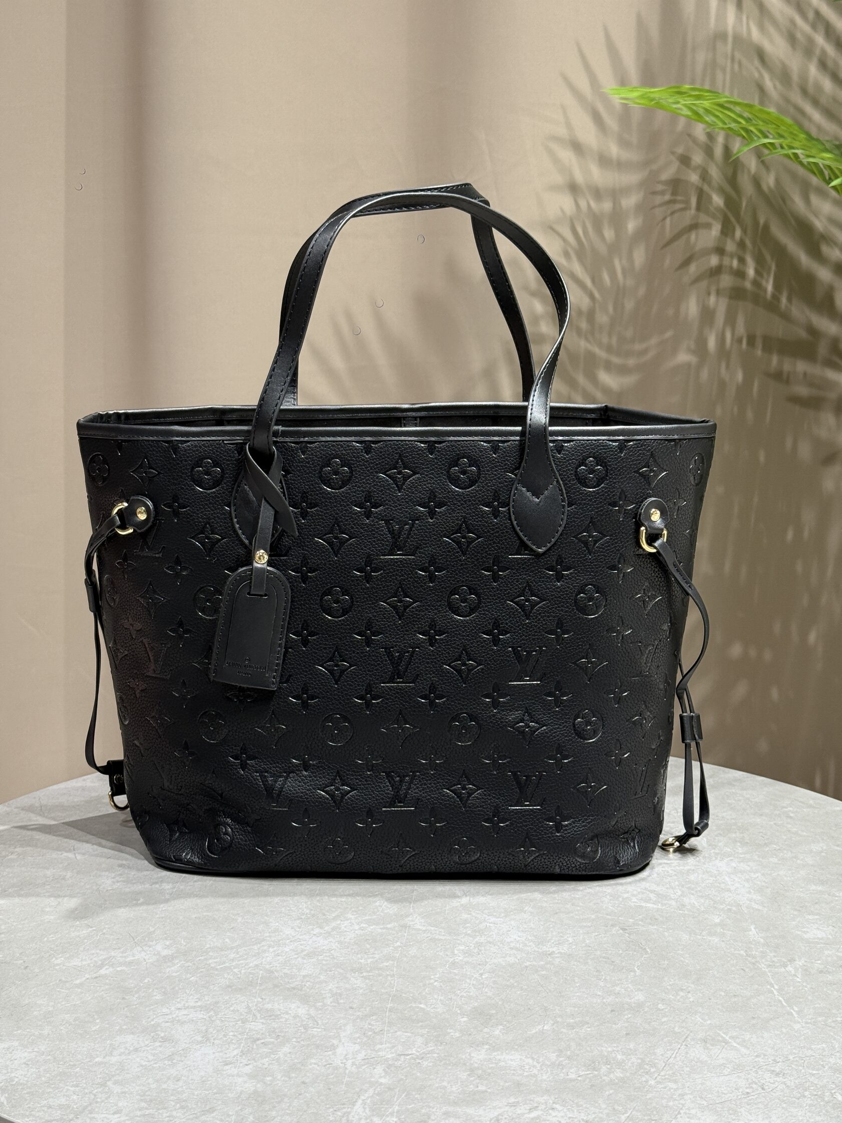 Louis Vuitton Neverfull MM Monogram Empreinte Leather Black - 9