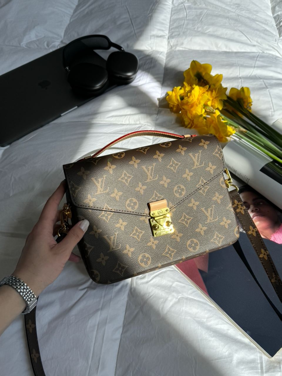 Louis Vuitton Pochette M?tis Brown Monogram Coated Canvas Gold Hardware - 9