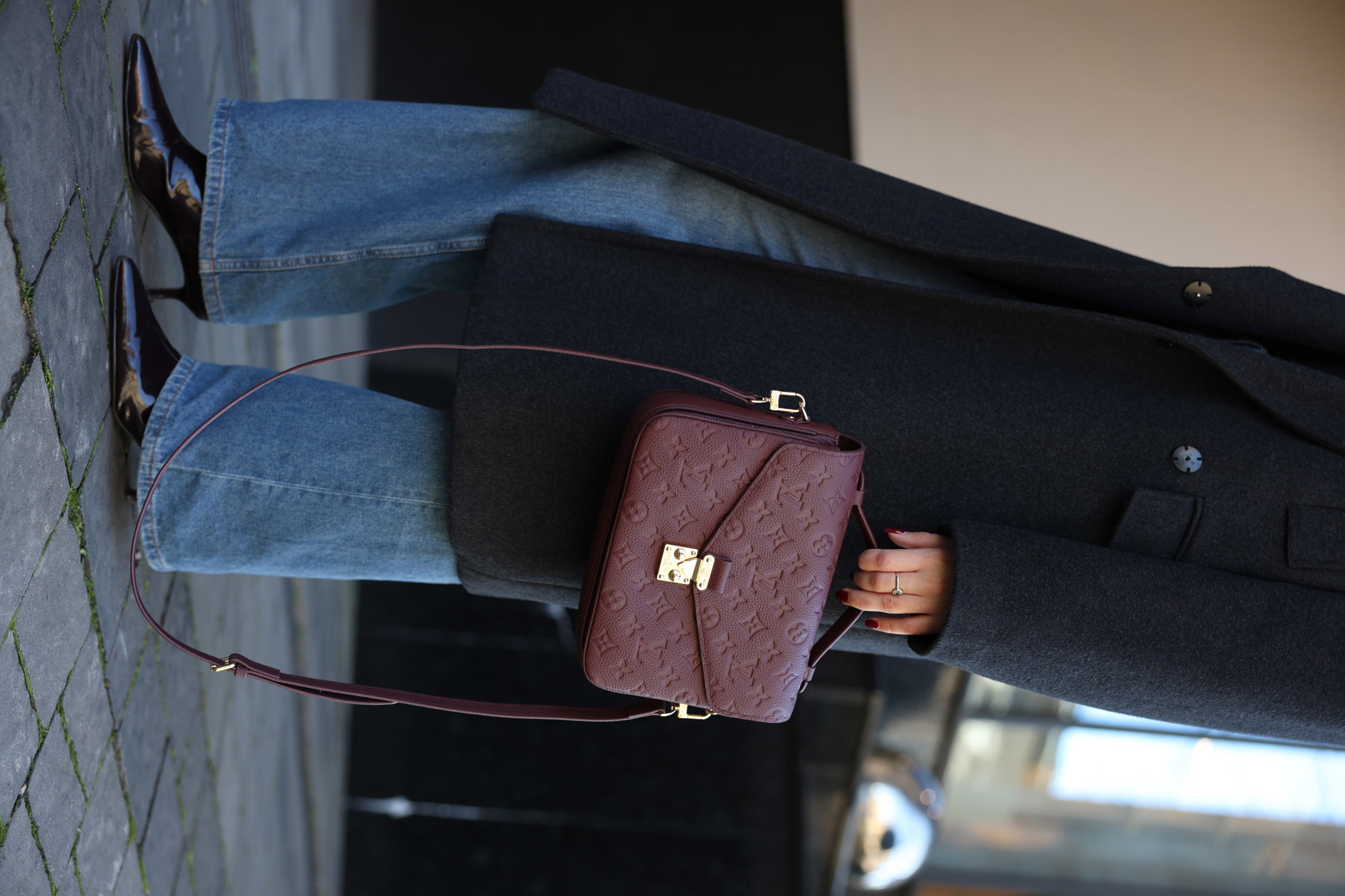 Louis Vuitton Pochette Métis Monogram Empreinte Burgundy - 13