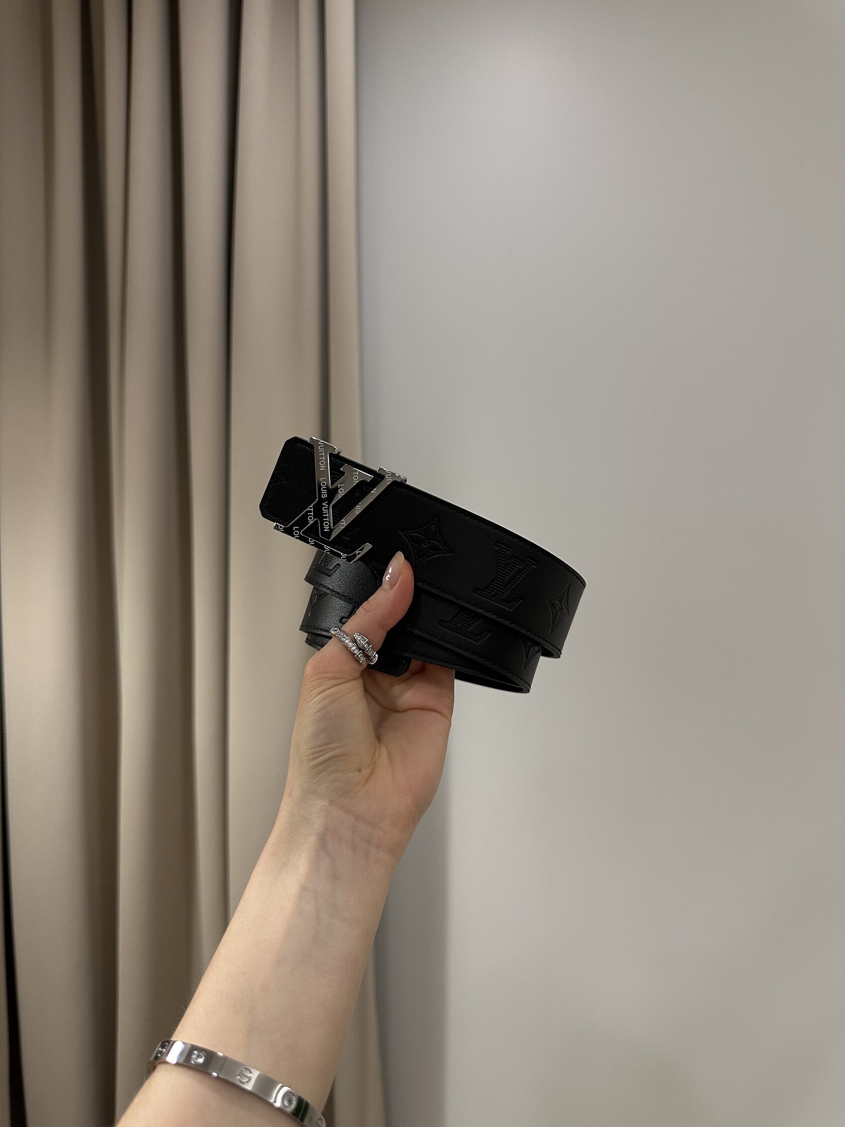 Louis Vuitton Shadow 40mm Belt Black/Silver - 5