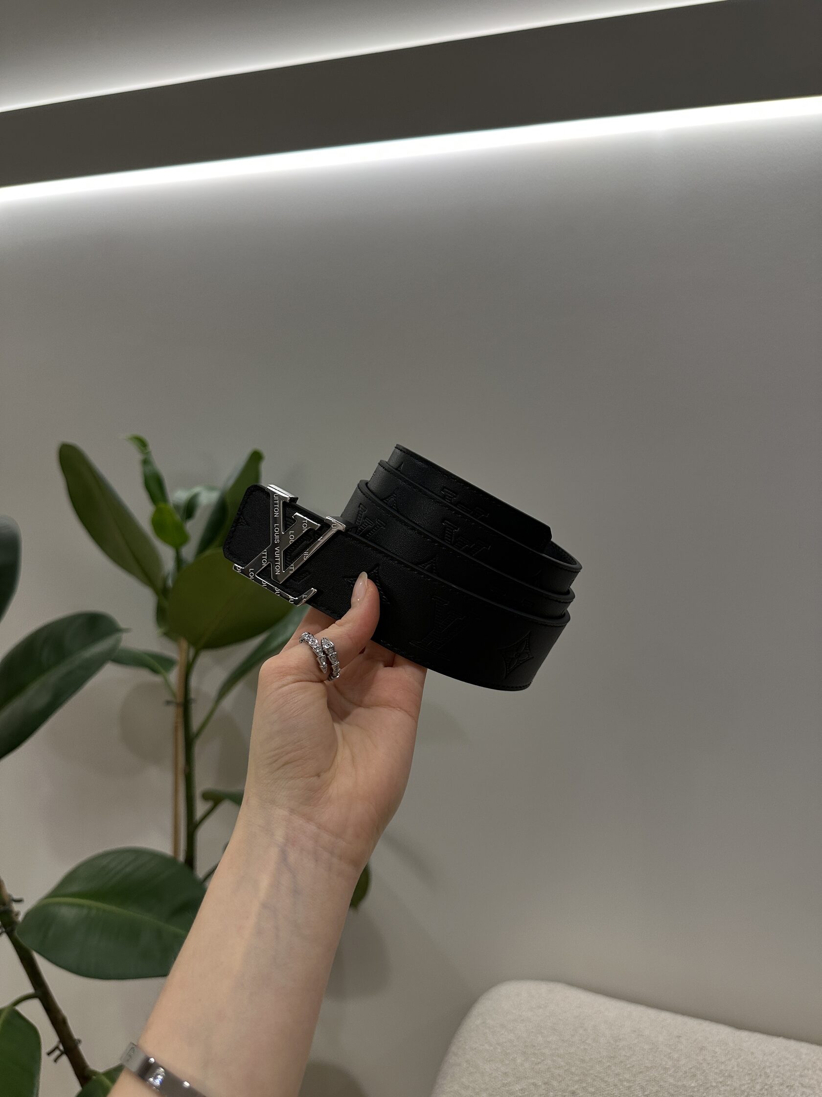 Louis Vuitton Shadow 40mm Belt Black/Silver - 7