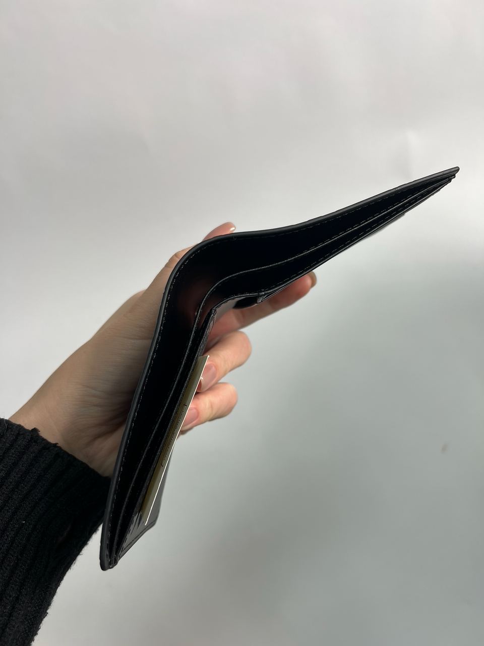 Louis Vuitton Slender Wallet Black Embossed Leather - 14