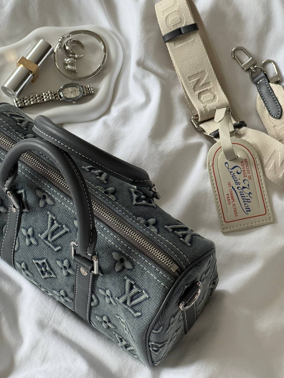 Louis Vuitton Speedy Bandoulière 25 Bag Denim Monogram - 16