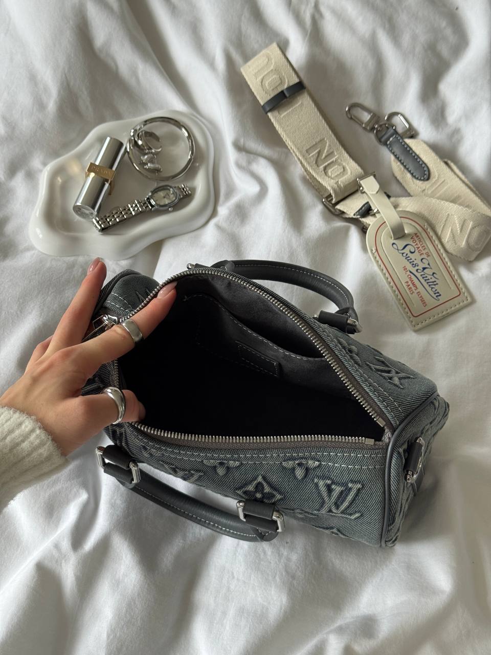 Louis Vuitton Speedy Bandoulière 25 Bag Denim Monogram - 18