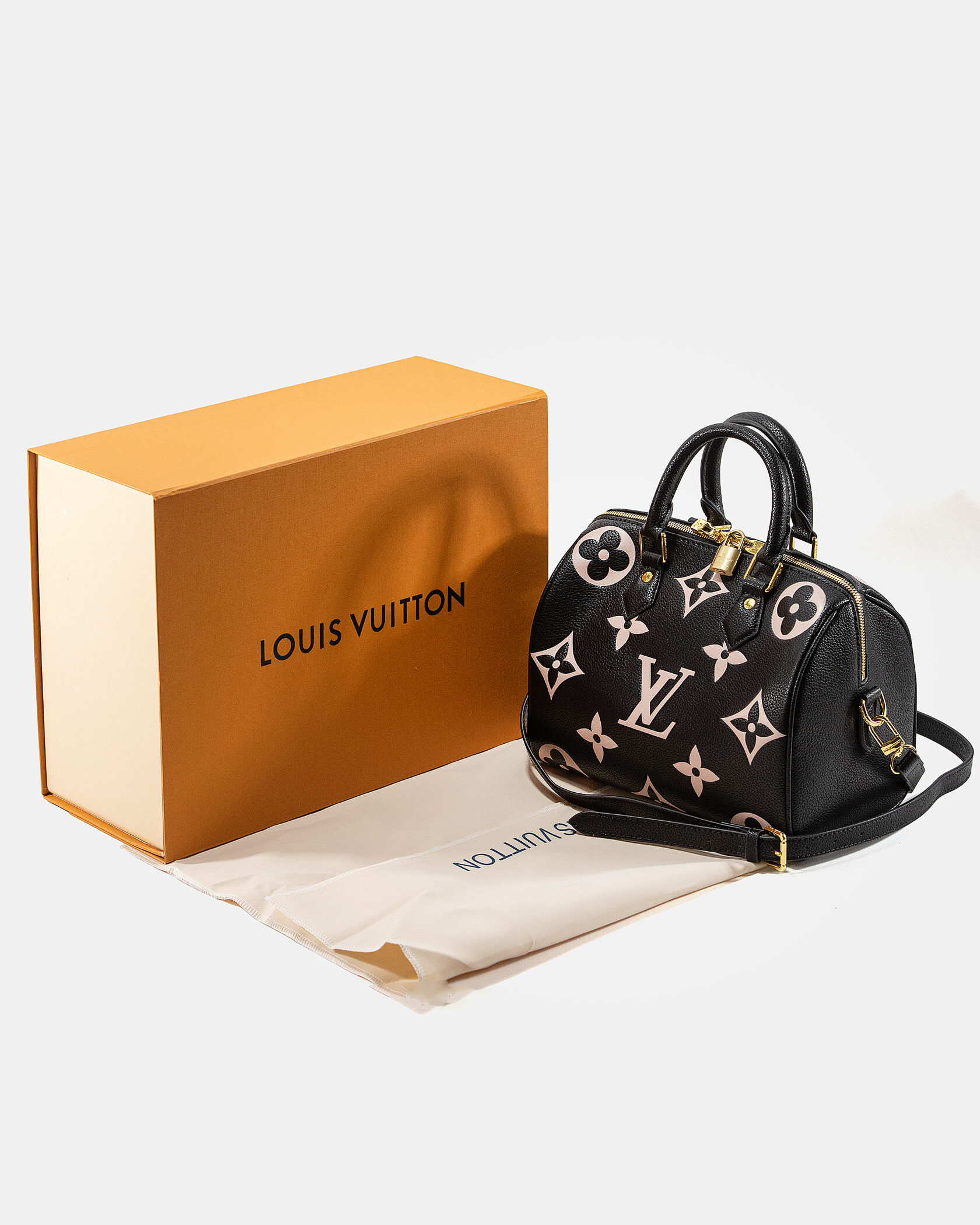Louis Vuitton Speedy Bandoulière 25 in Black/Pink Monogram Empreinte Leather - 2