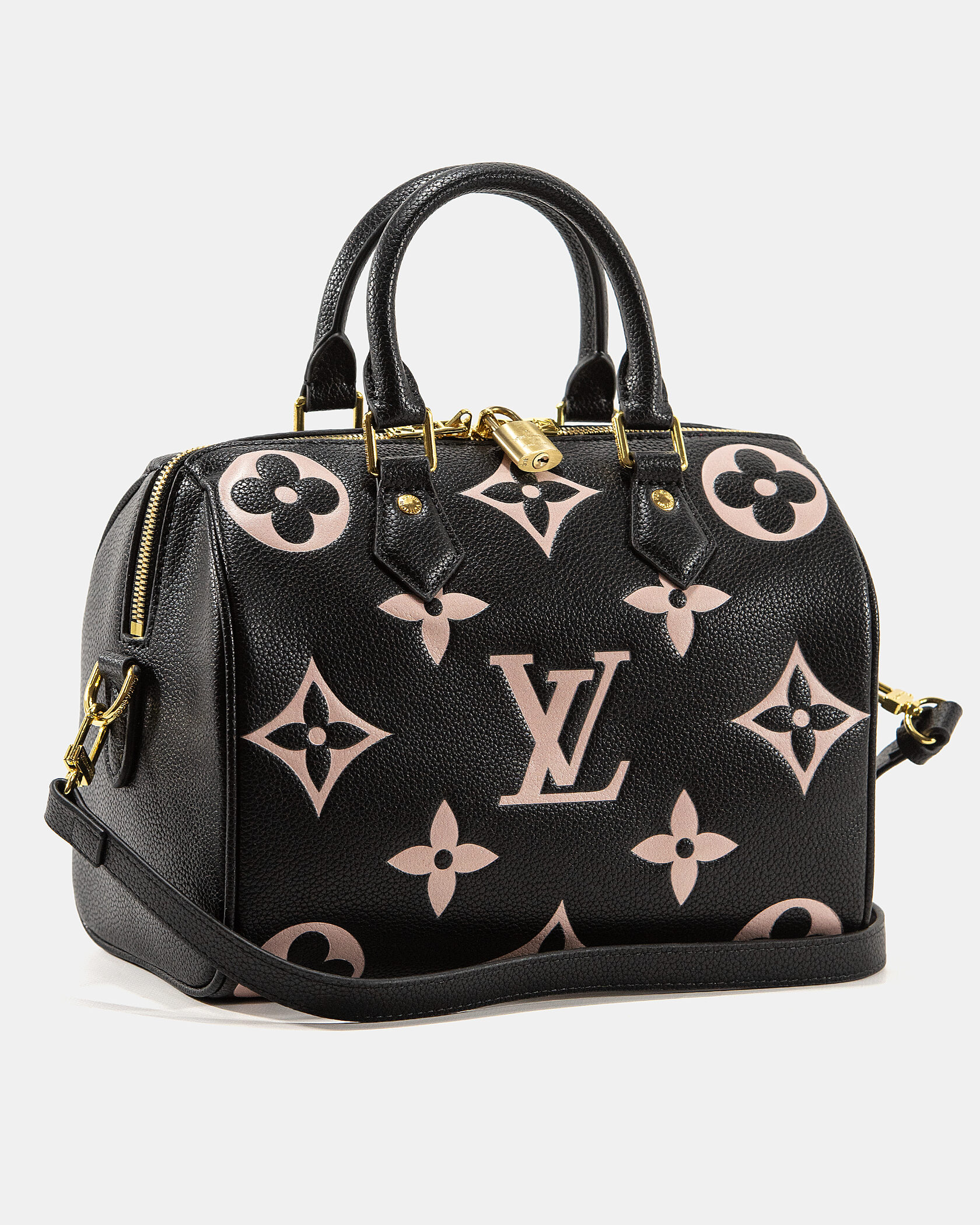 Louis Vuitton Speedy Bandoulière 25 in Black/Pink Monogram Empreinte Leather - 5