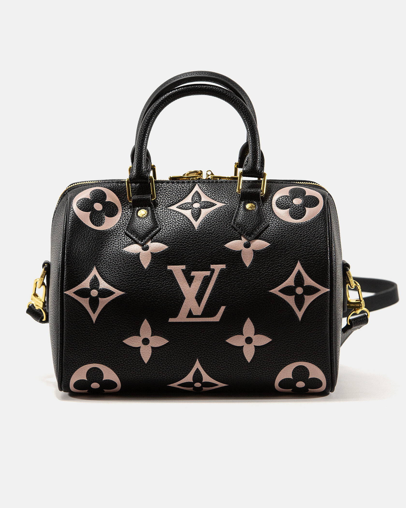 Louis Vuitton Speedy Bandoulière 25 in Black/Pink Monogram Empreinte Leather - 6