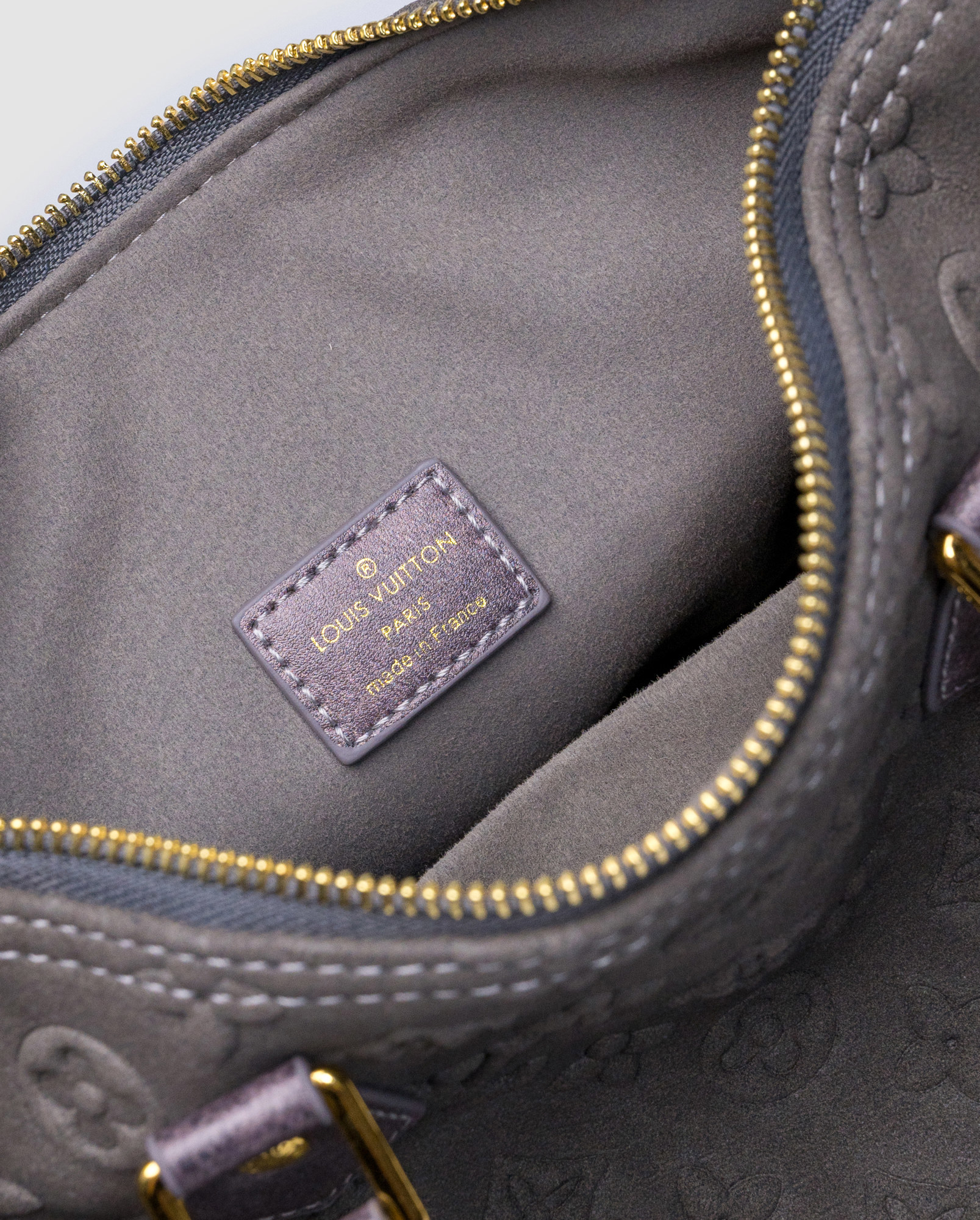 Louis Vuitton Speedy Bandoulière 30 Grey Suede - 4