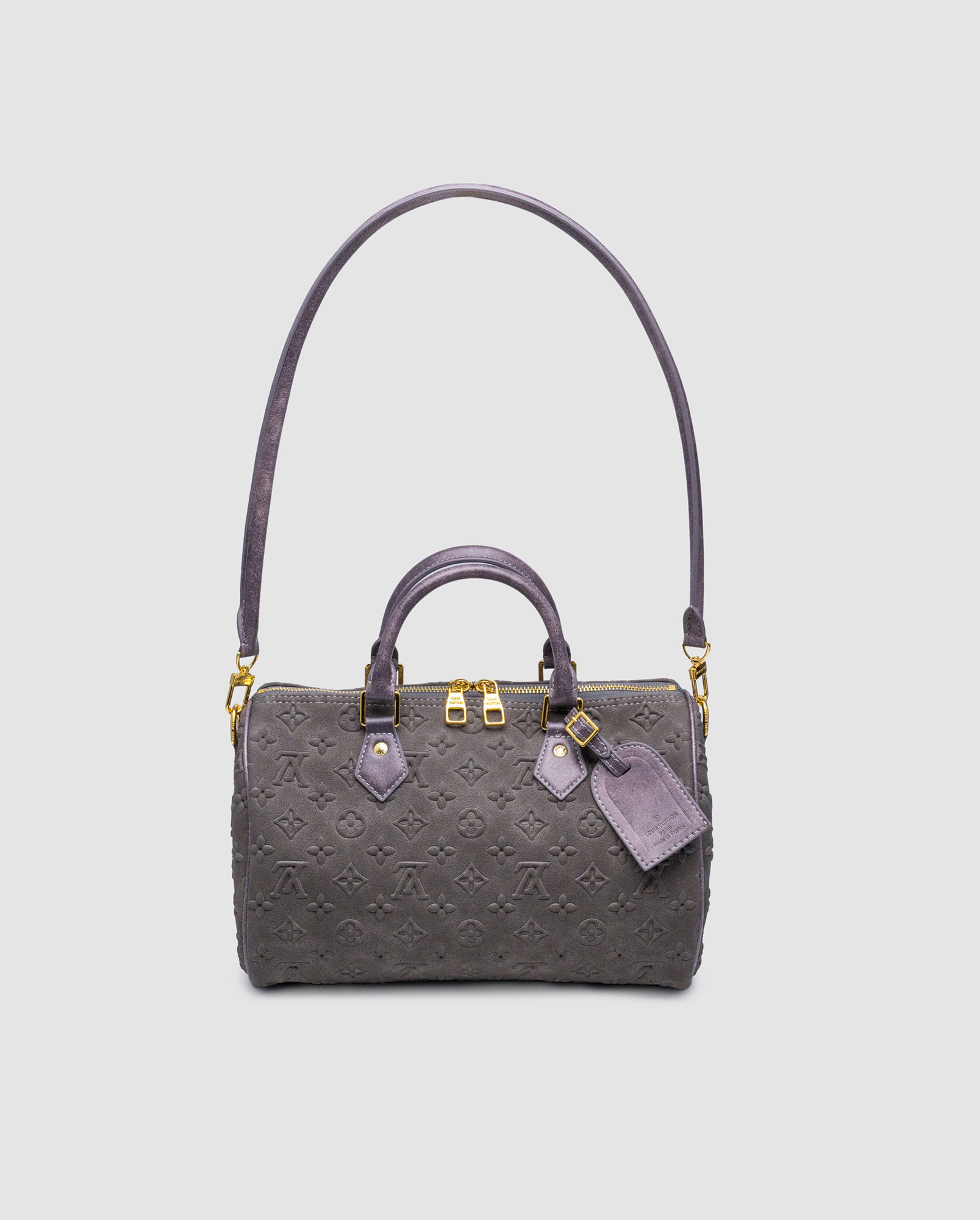 Louis Vuitton Speedy Bandoulière 30 Grey Suede - 3