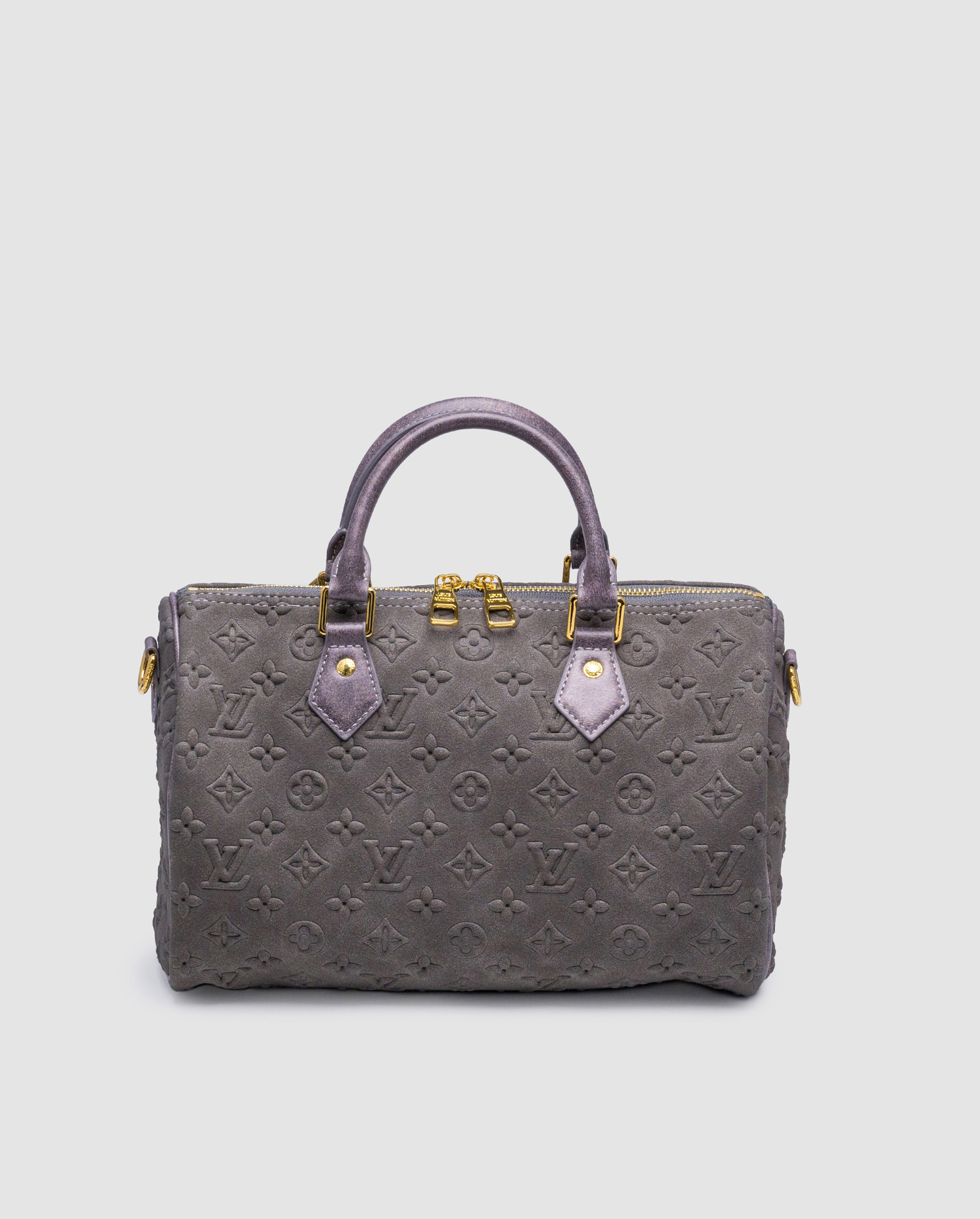 Louis Vuitton Speedy Bandoulière 30 Grey Suede - 2