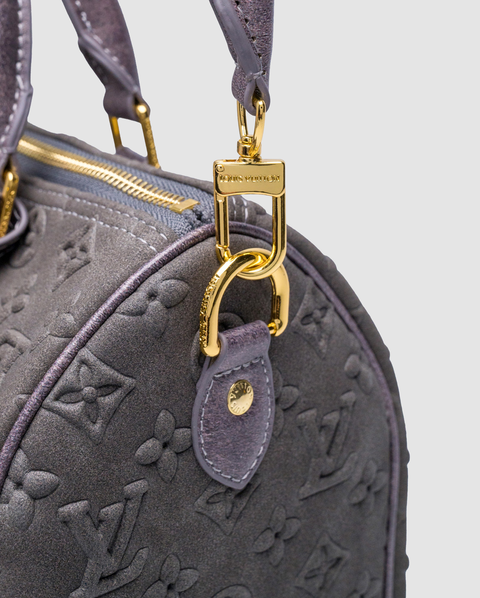 Louis Vuitton Speedy Bandoulière 30 Grey Suede - 5