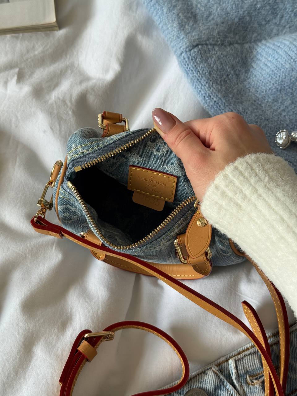 Louis Vuitton Speedy Nano Bag Denim - 17