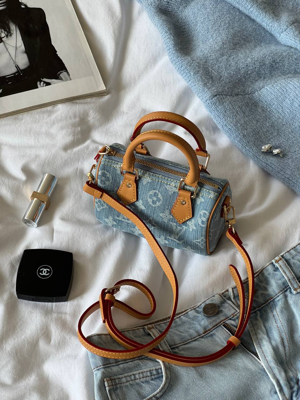 Louis Vuitton Speedy Nano Bag Denim - 3