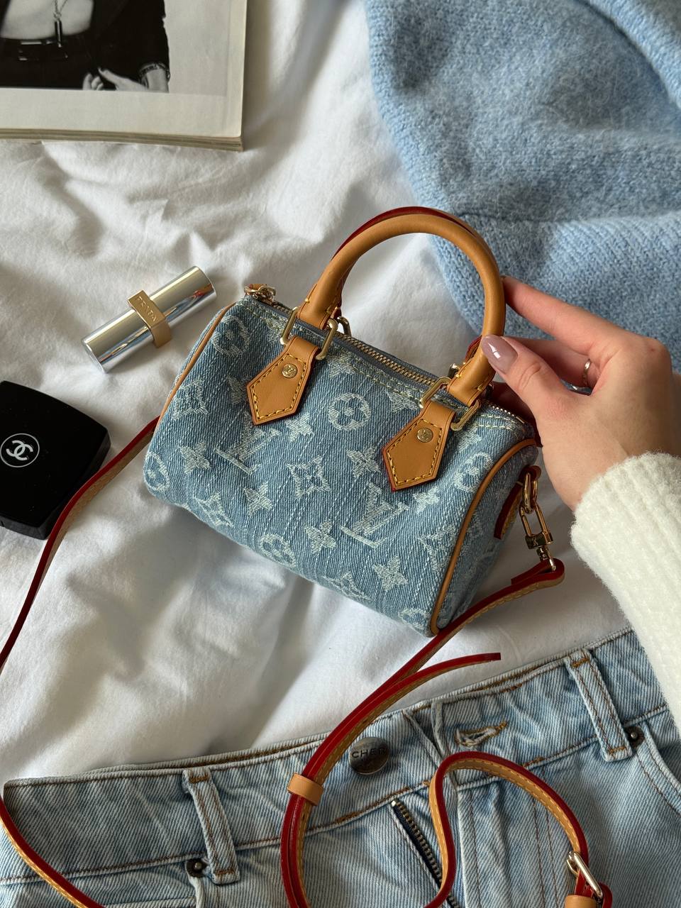 Louis Vuitton Speedy Nano Bag Denim - 8