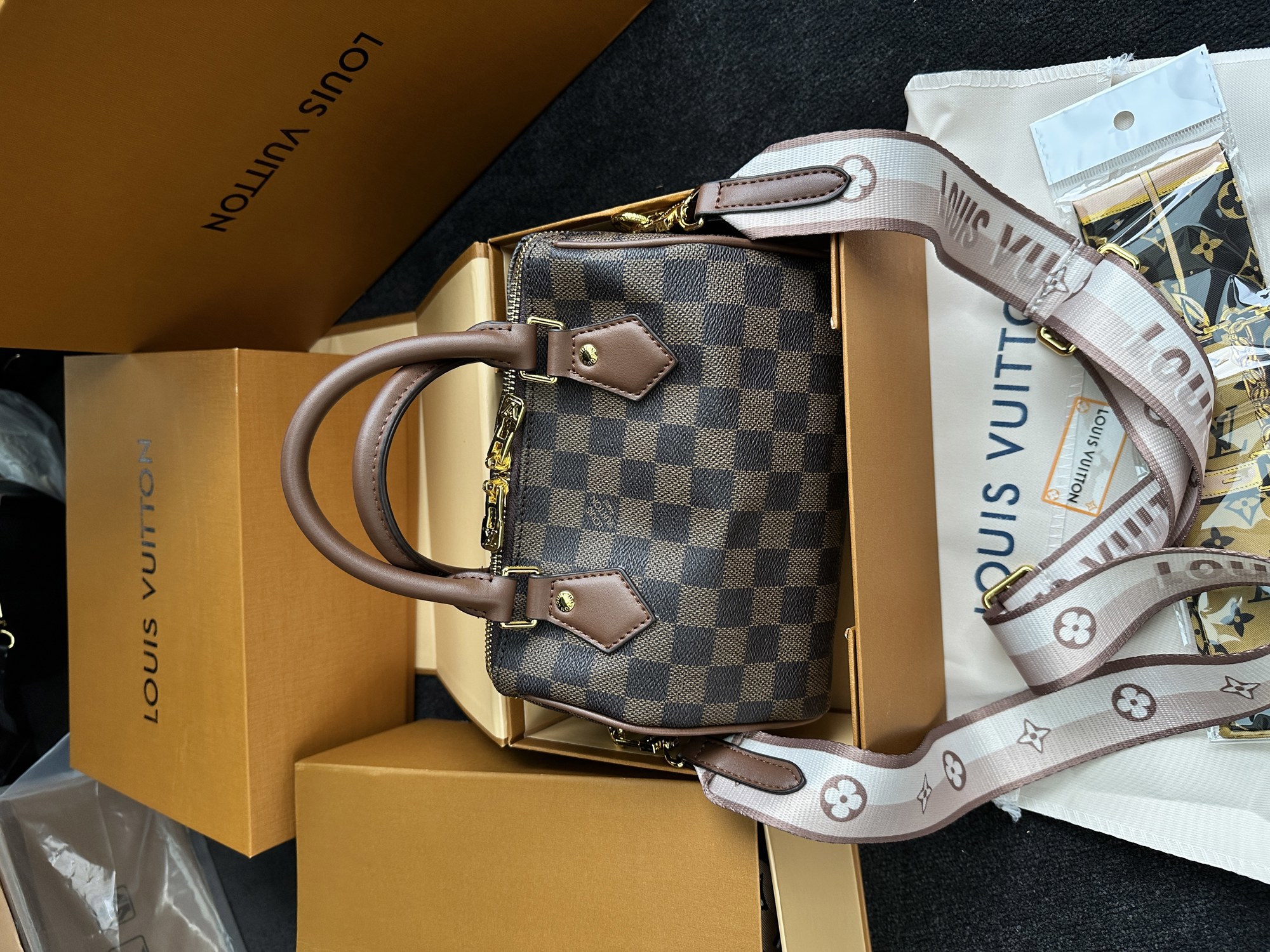 Louis Vuitton Speedy Nano Brown/Chess - 14