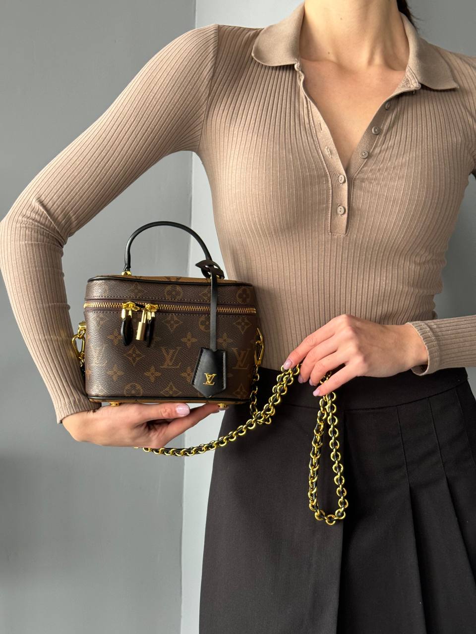 Louis Vuitton Vanity PM Bag Monogram Reverse Coated Canvas Calf - 2