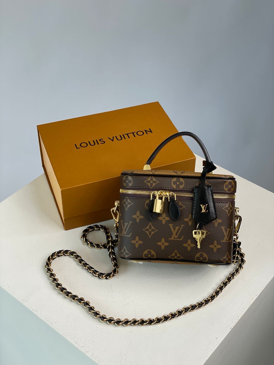 Louis Vuitton Vanity PM Bag Monogram Reverse Coated Canvas Calfskin leather - 5