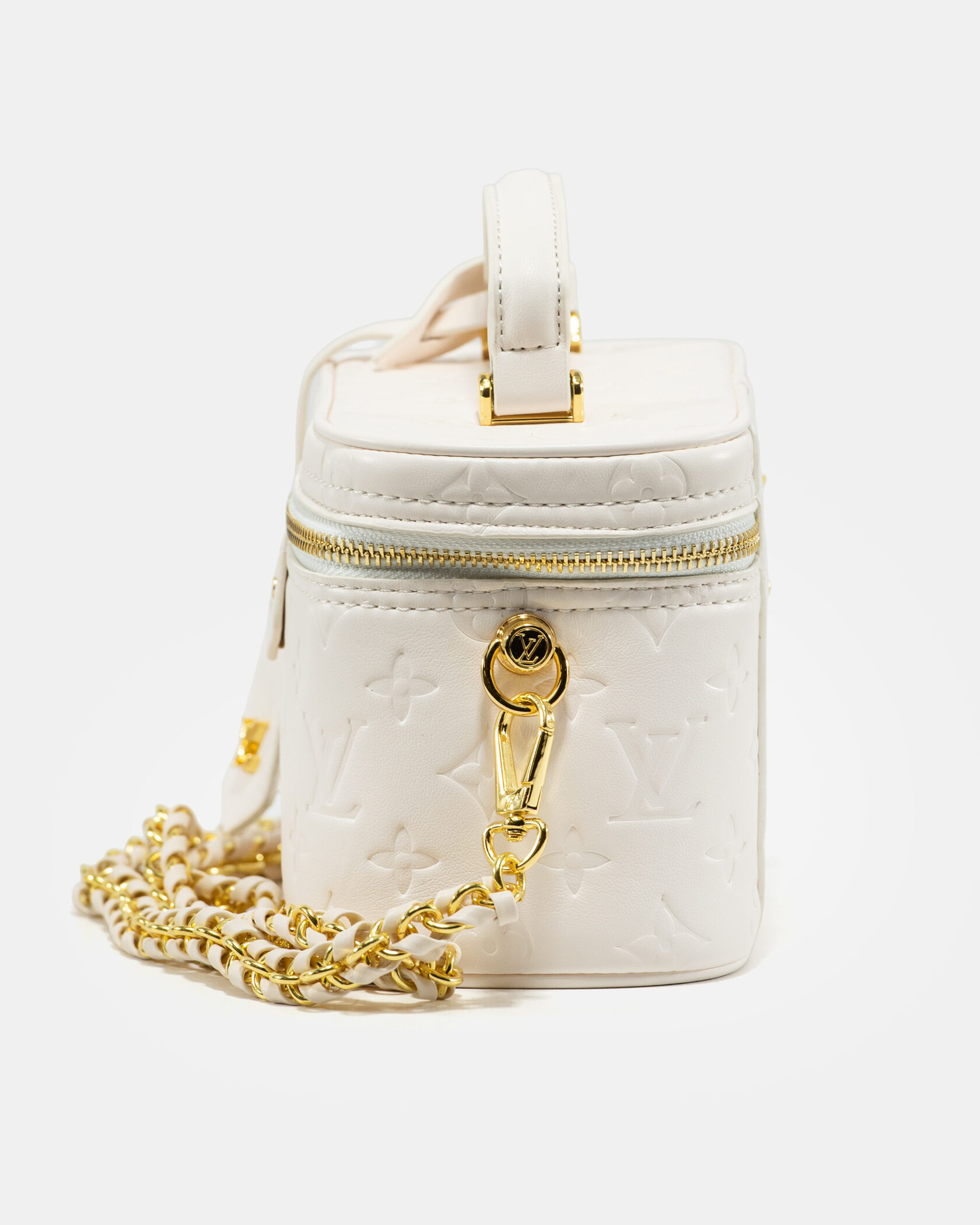 Louis Vuitton Vanity PM in Cream/White Monogram Empreinte Leather - 7