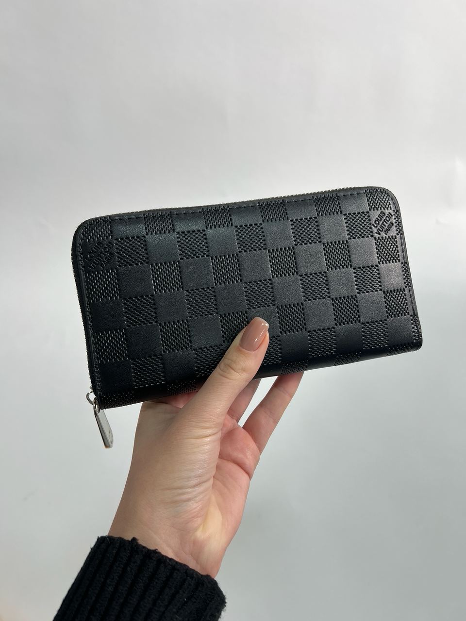 Louis Vuitton Zippy Wallet Damier Black Embossed Leather - 7
