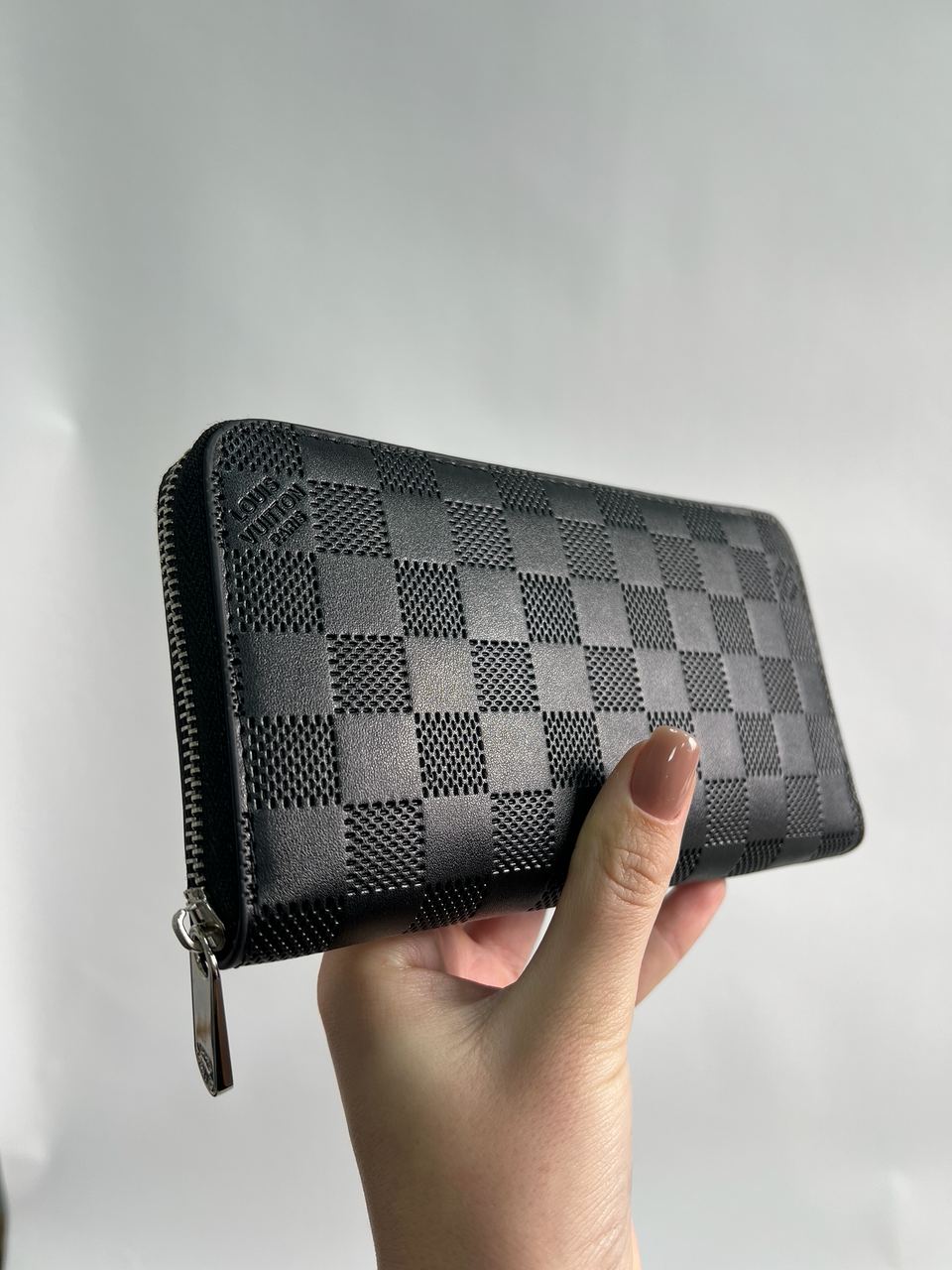 Louis Vuitton Zippy Wallet Damier Black Embossed Leather - 8