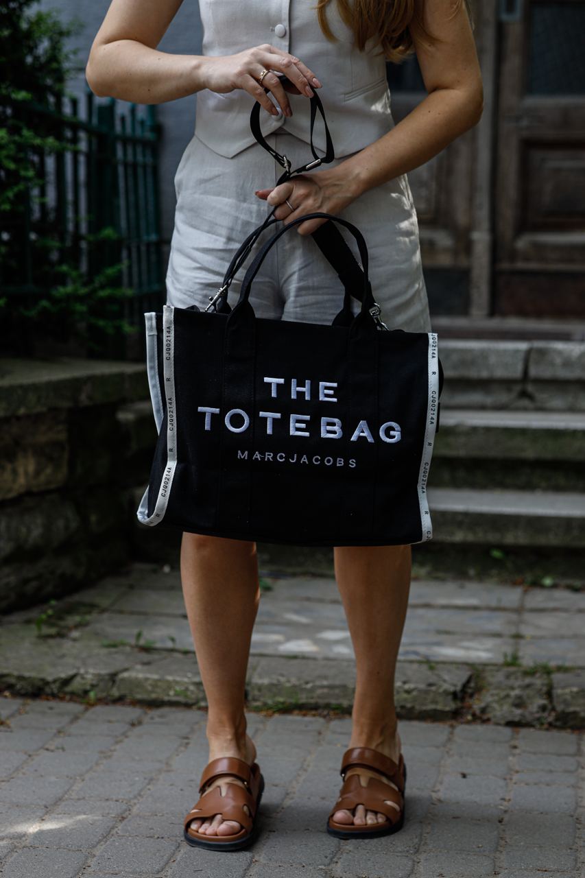 Marc Jacobs The Jacquard Large Tote Bag Black - 4