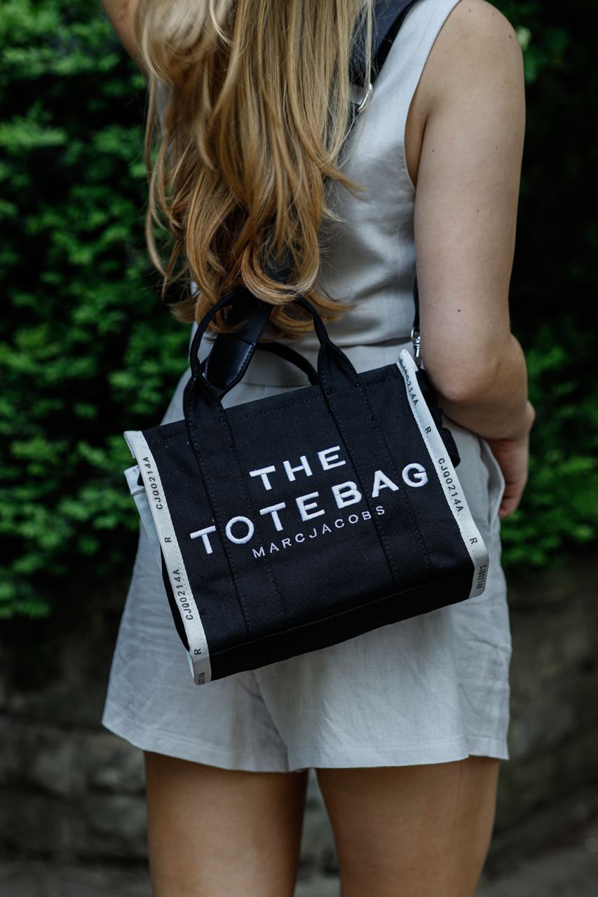 Marc Jacobs The Jacquard Small Tote Bag Black - 5