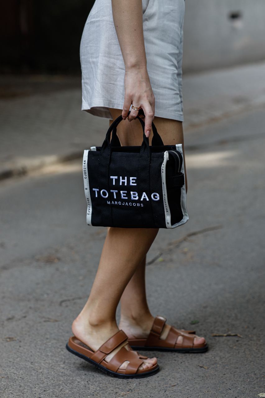 Marc Jacobs The Jacquard Small Tote Bag Black - 7