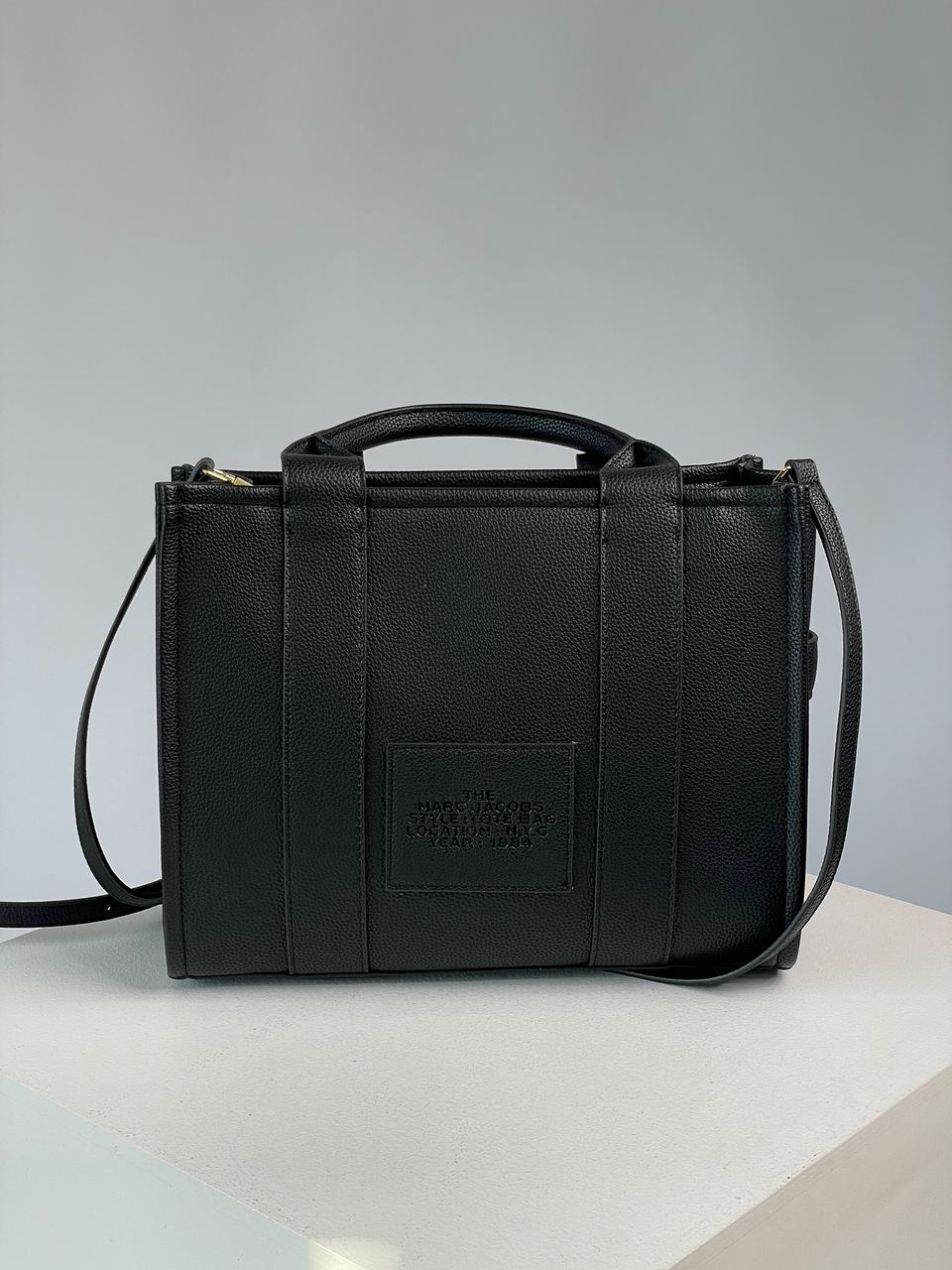 Marc Jacobs The Leather Medium Tote Bag Black - 8