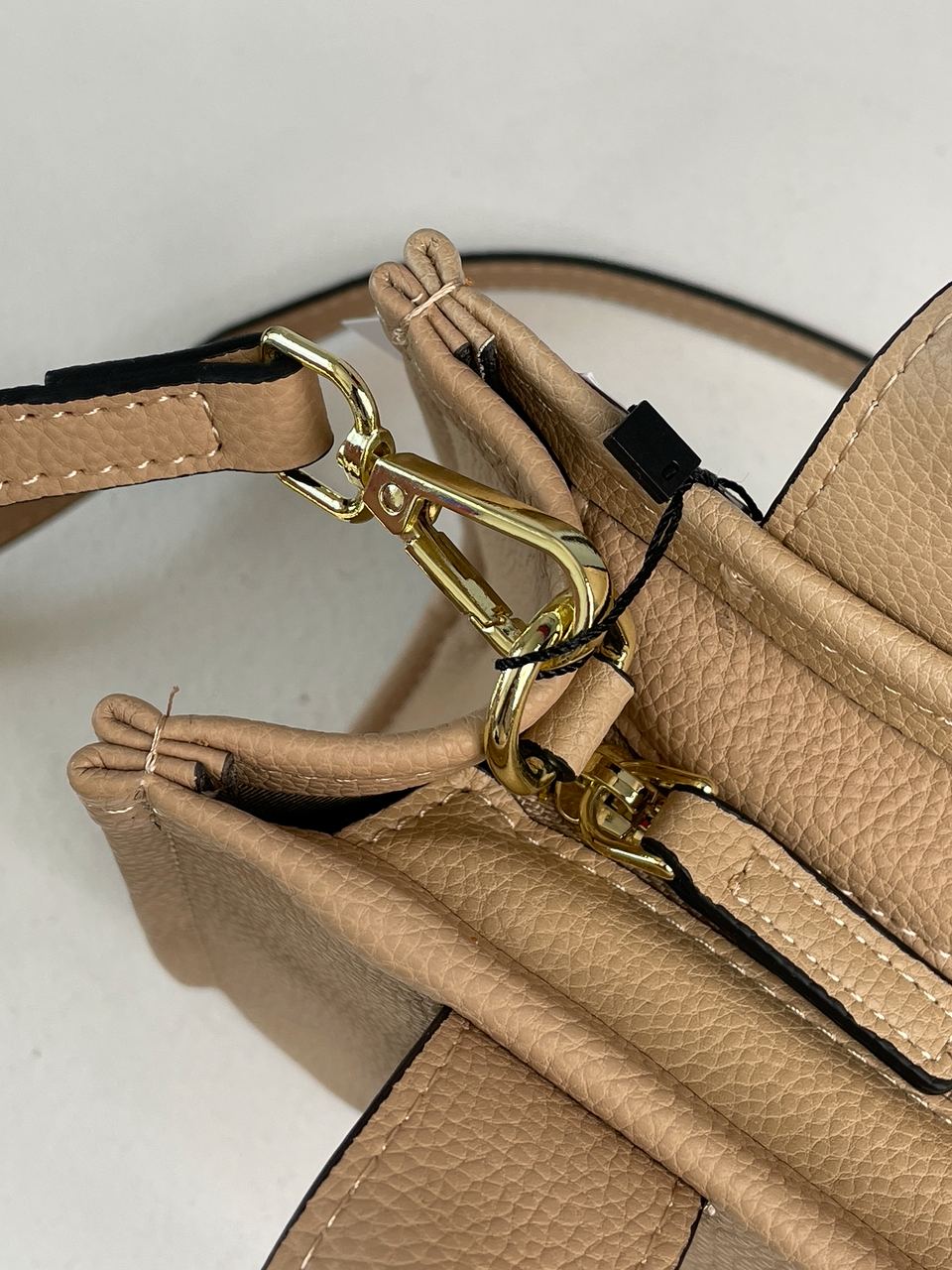 Marc Jacobs The Leather Small Tote Bag Beige - 14